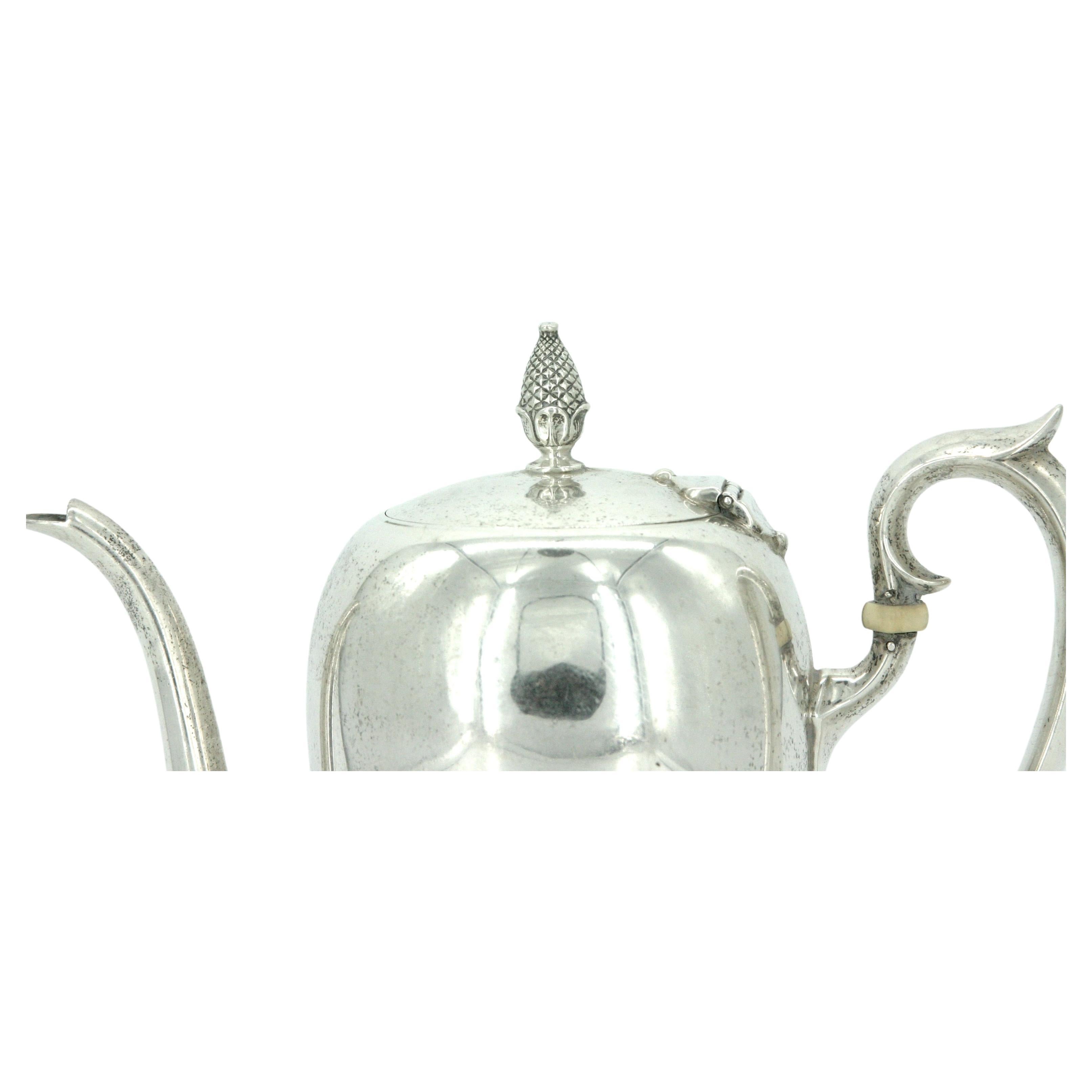 19th Century Sterling Silver Chocolate / Coffee Pot For Sale 4
