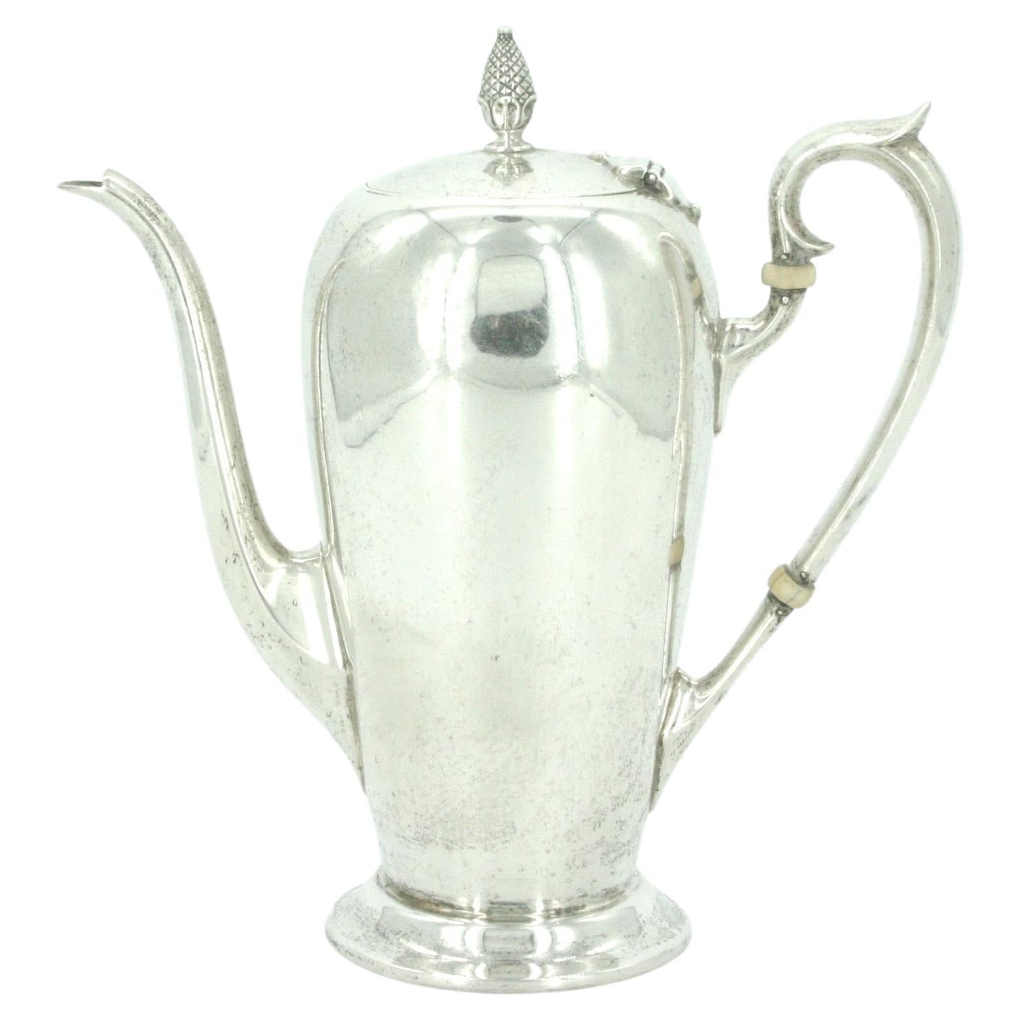 19th Century Sterling Silver Chocolate / Coffee Pot