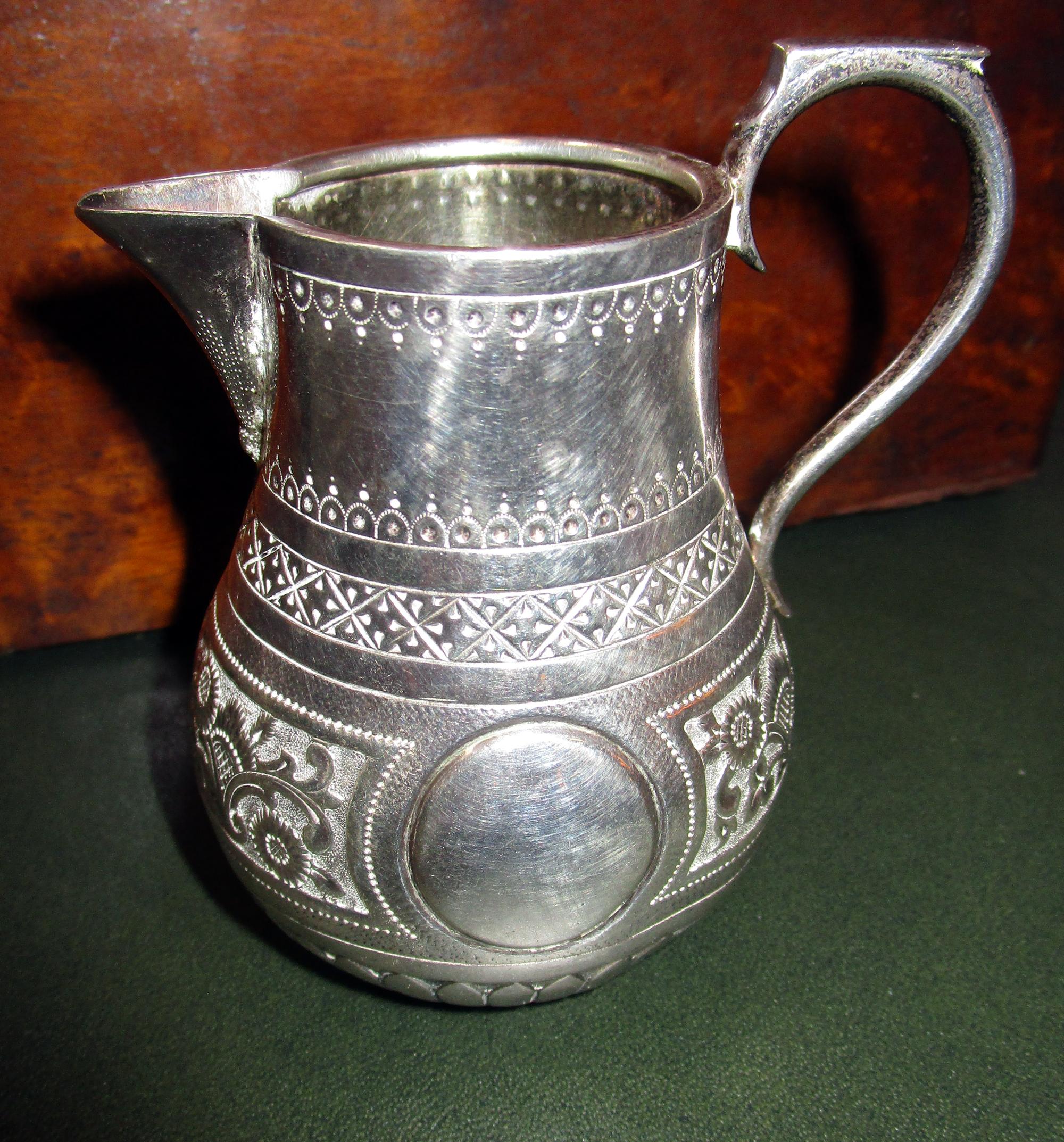 English 19th Century Sterling Silver Cream Pitcher by Charles Stuart Harris, London