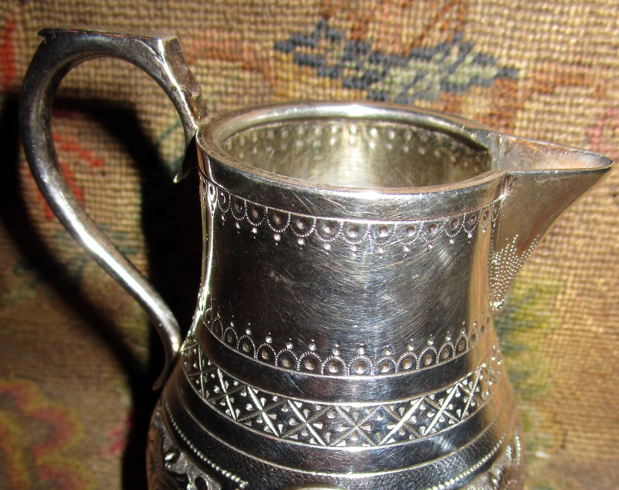 19th Century Sterling Silver Cream Pitcher by Charles Stuart Harris, London 2