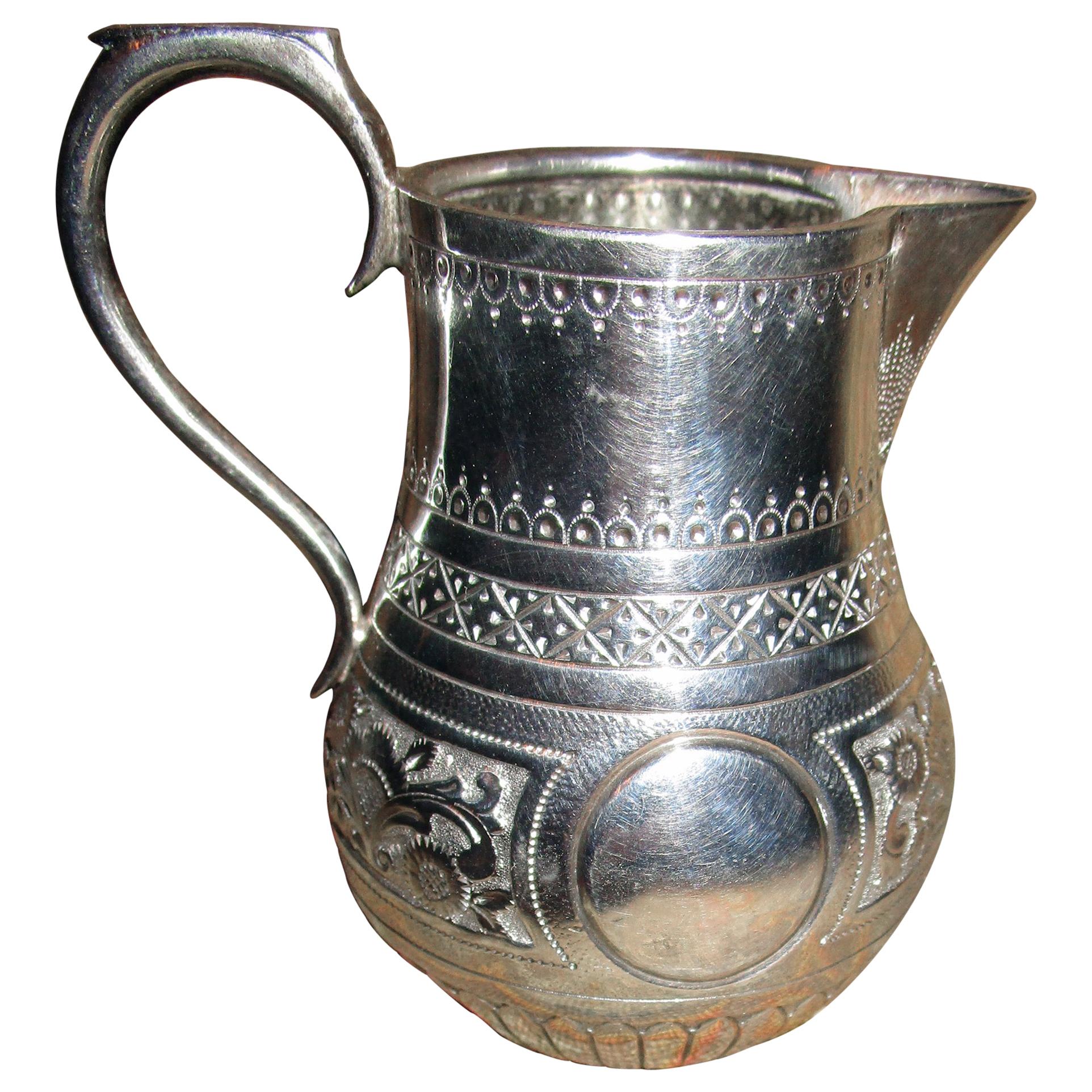 19th Century Sterling Silver Cream Pitcher by Charles Stuart Harris, London