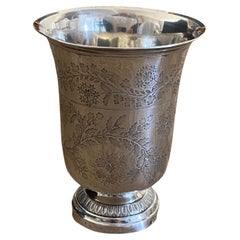 Antique French Early 19th Century Sterling Silver Beaker