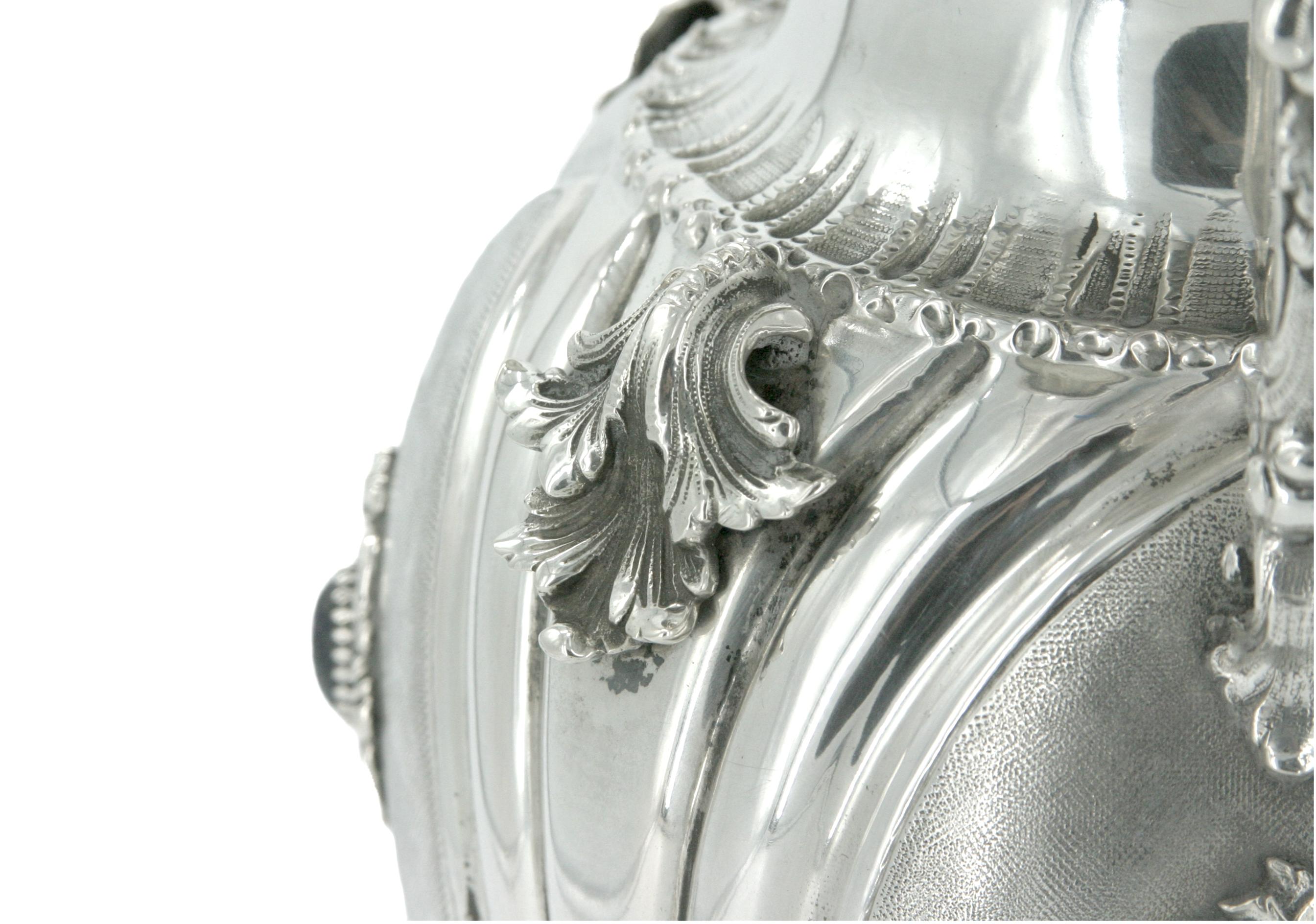 19th Century Sterling Silver Decorative Vase For Sale 5
