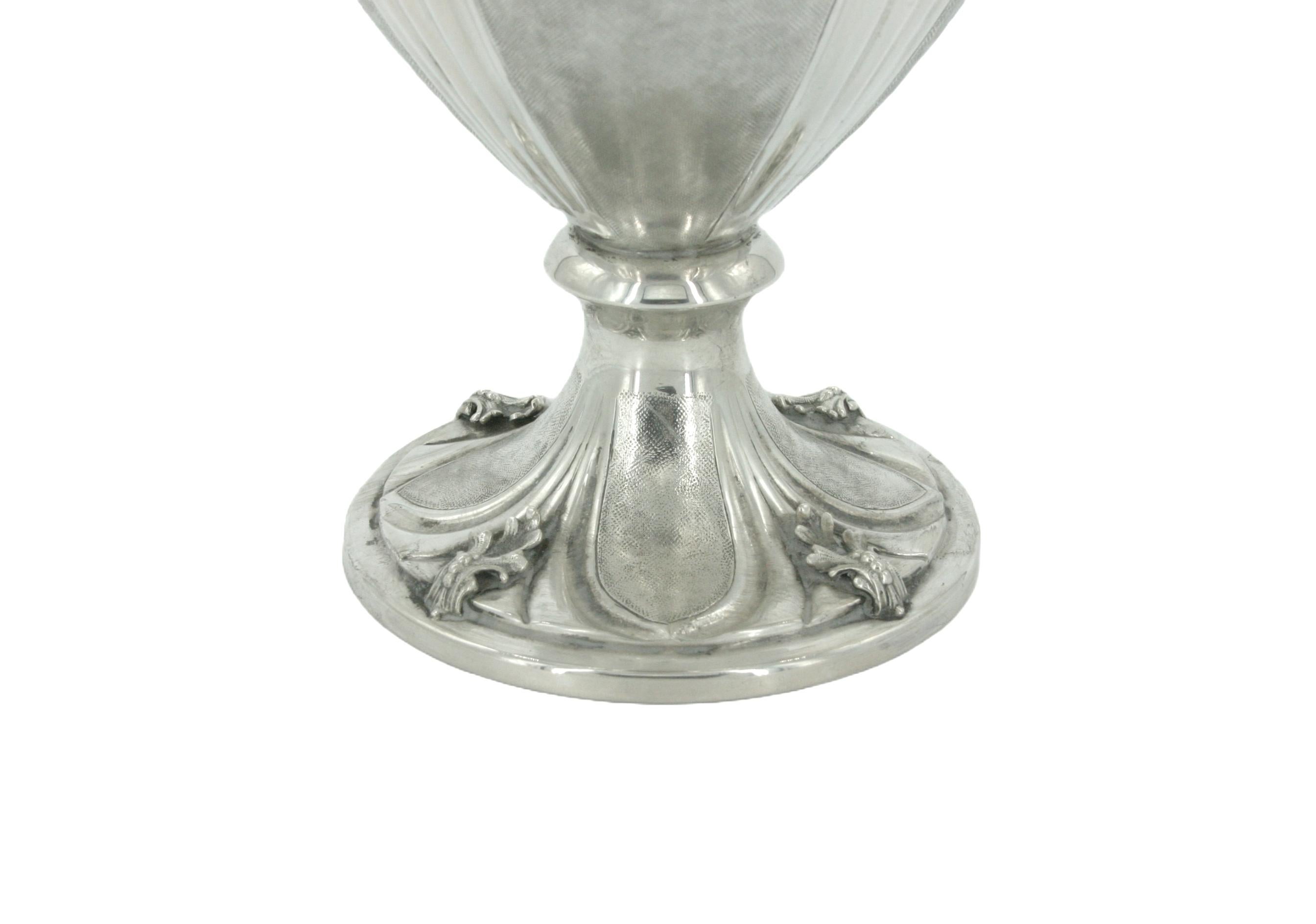 19th Century Sterling Silver Decorative Vase In Good Condition For Sale In Tarry Town, NY