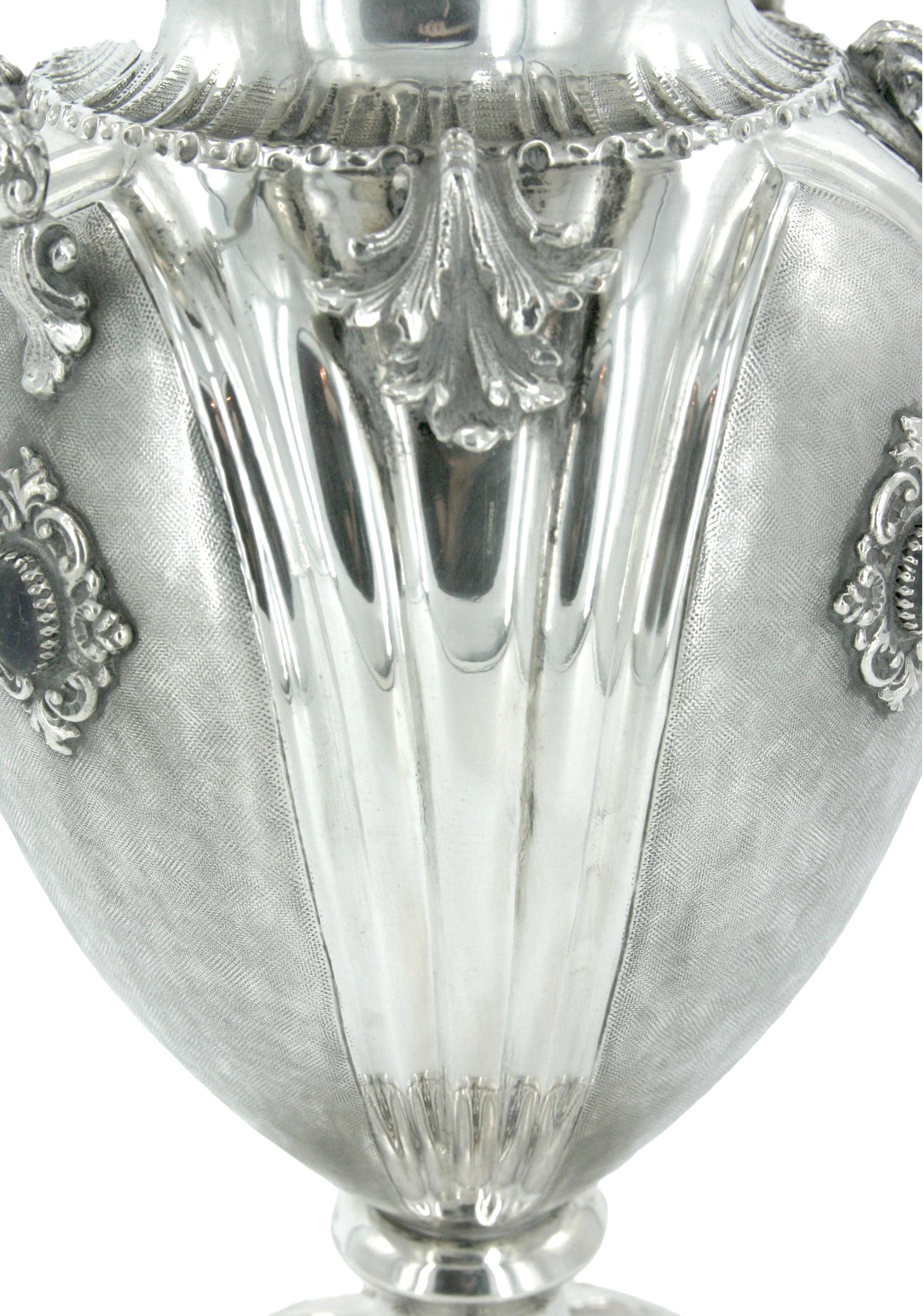 19th Century Sterling Silver Decorative Vase For Sale 1
