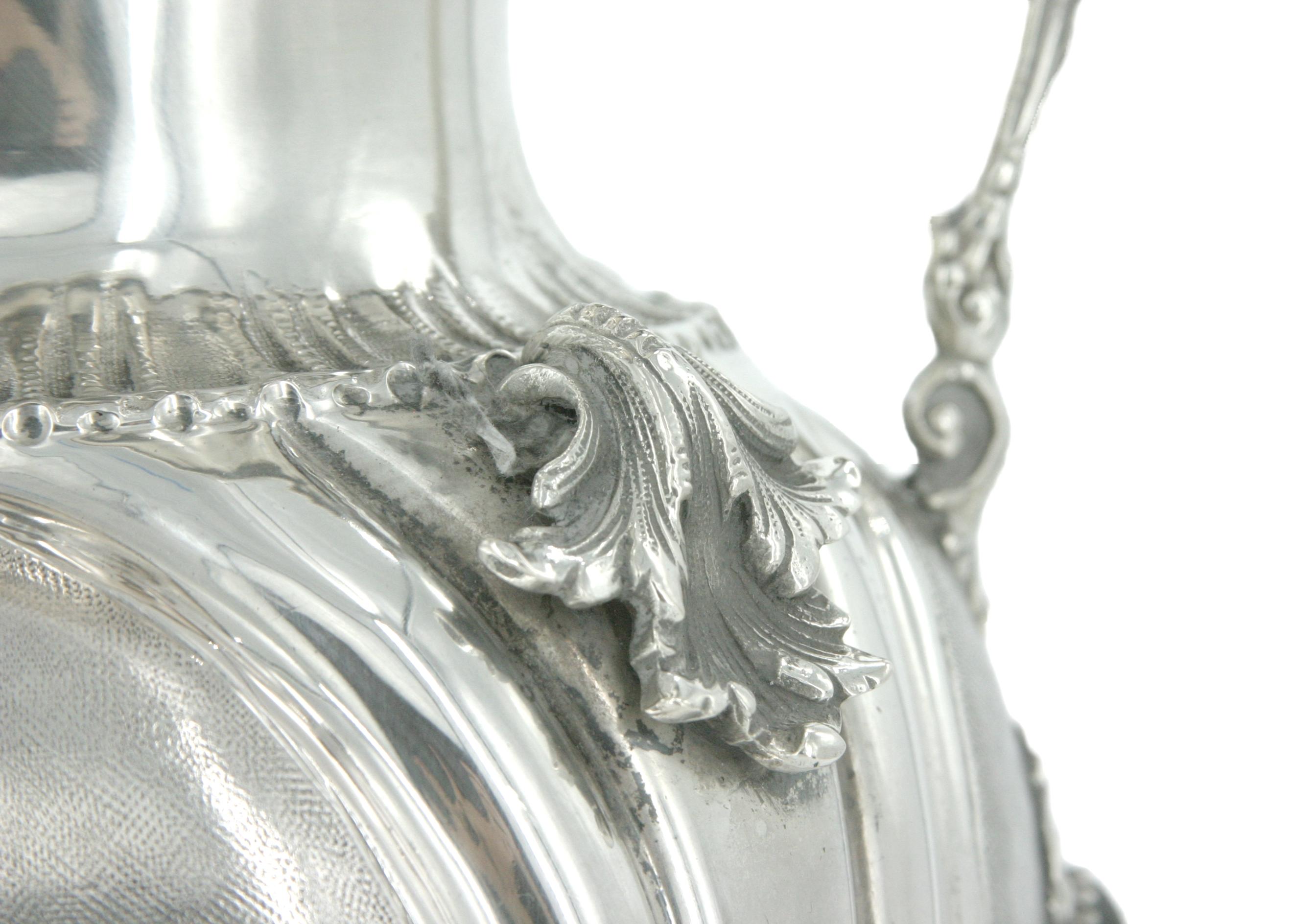 19th Century Sterling Silver Decorative Vase For Sale 2