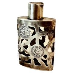 19th Century Sterling Silver Filagree Bottle