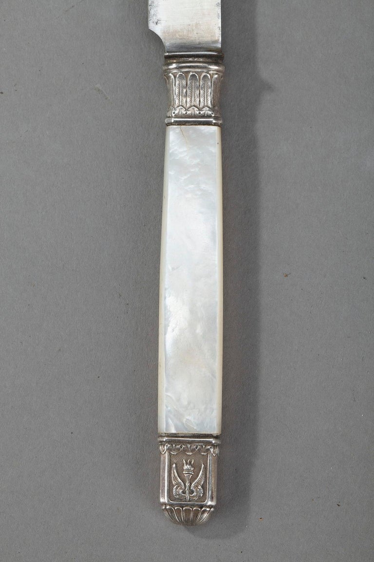 19th Century Sterling Silver Flatware Service by Gorini Frères For Sale 8