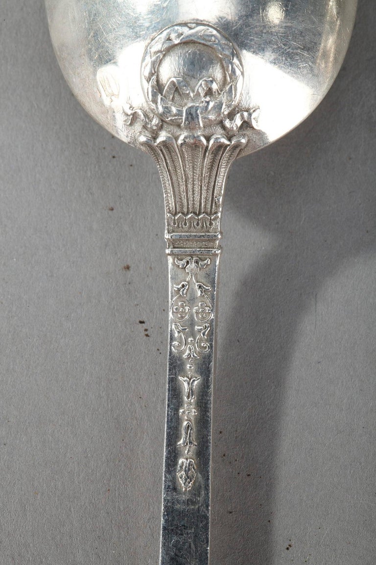 19th Century Sterling Silver Flatware Service by Gorini Frères For Sale 14