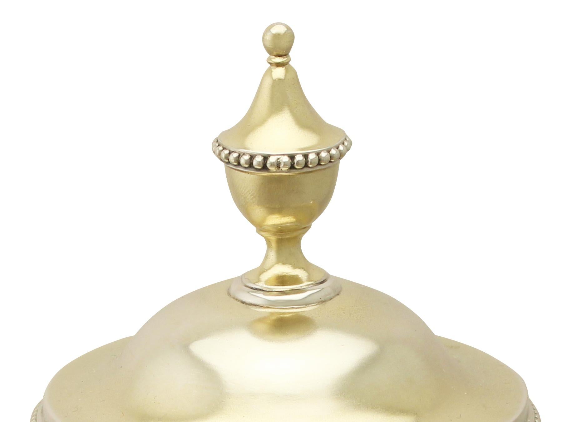 19th Century Sterling Silver Gilt Presentation Cup and Cover For Sale 1