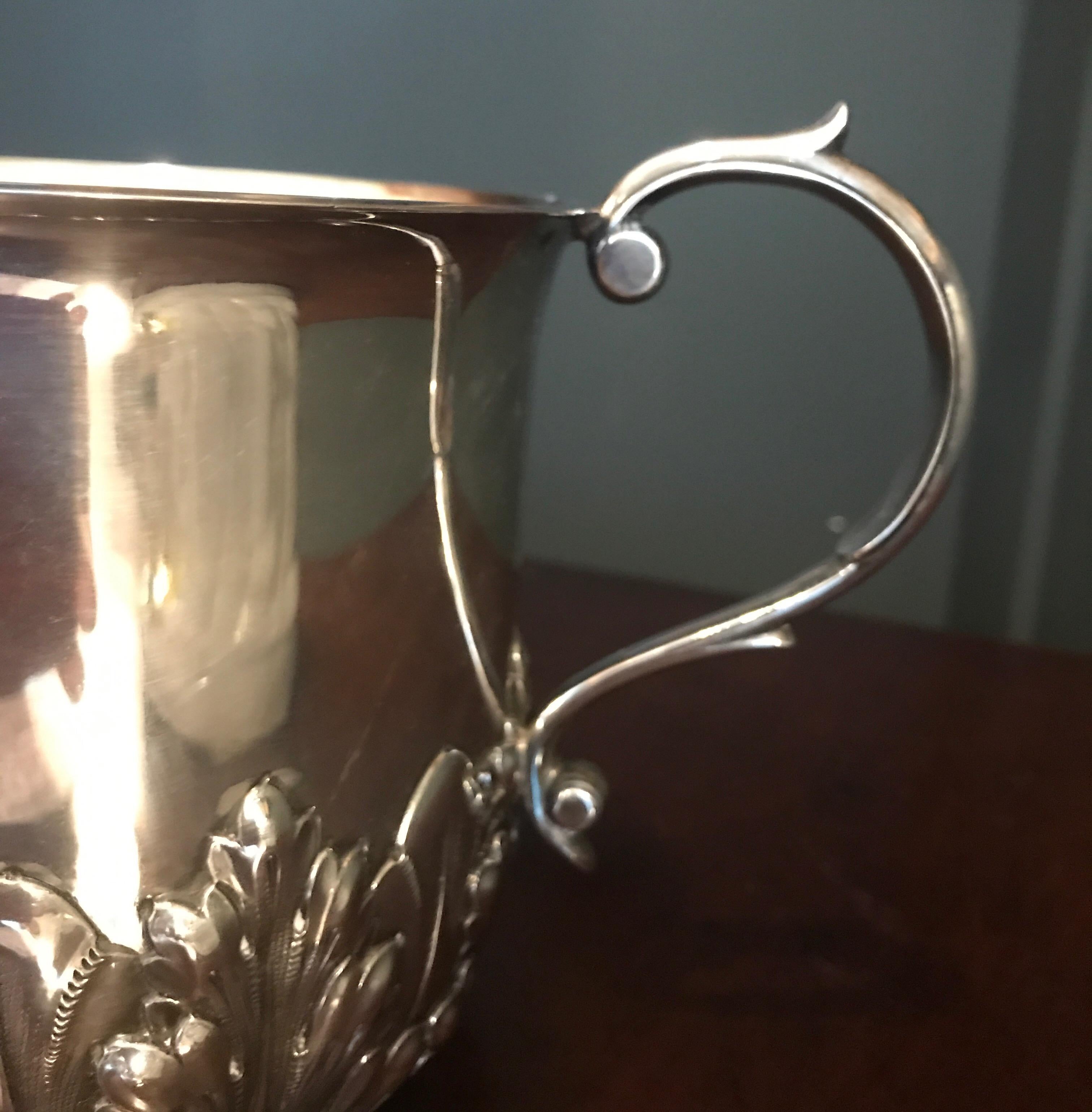 19th Century Sterling Silver Ice Bucket by Dominick and Haff 1