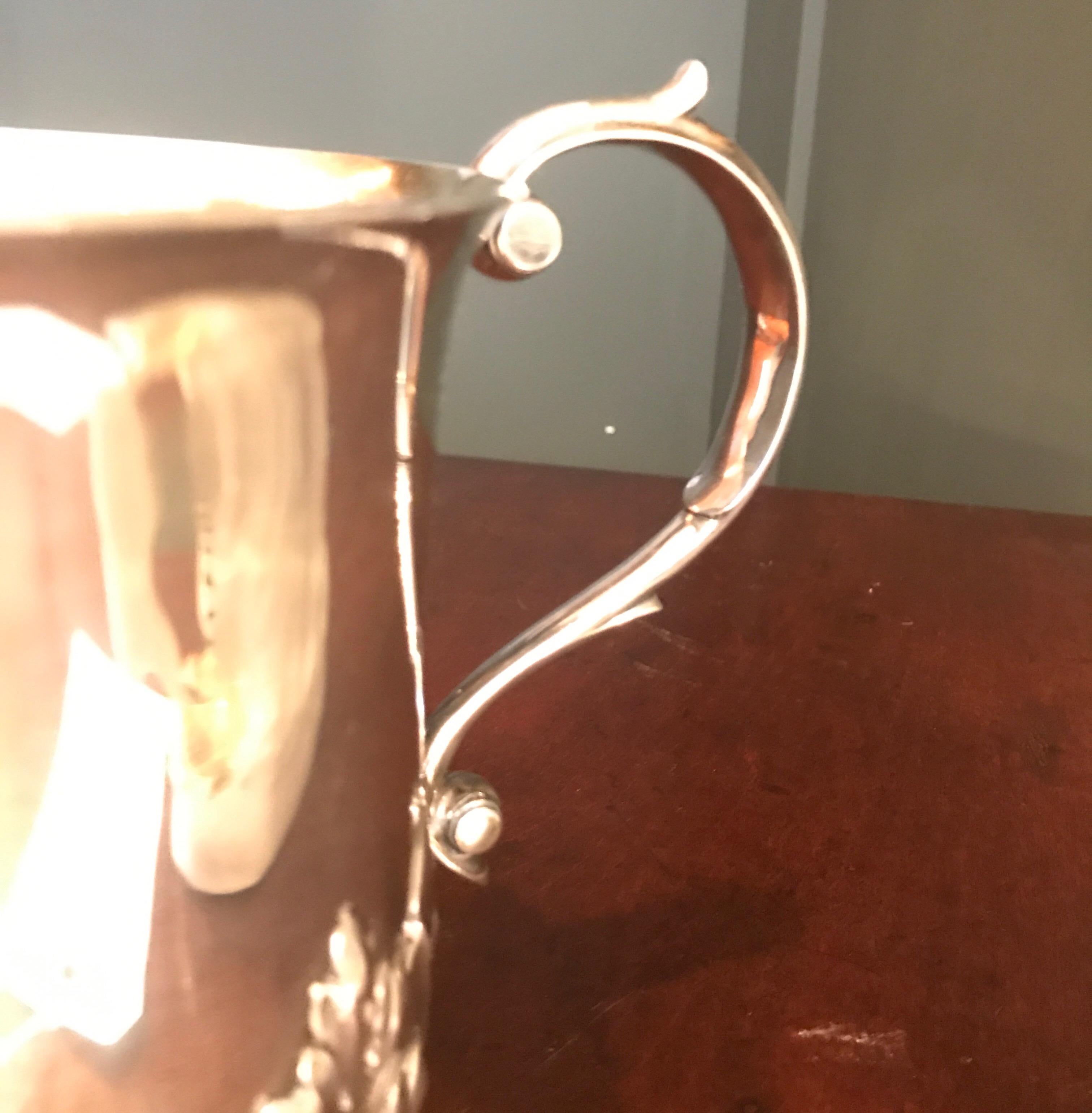 19th Century Sterling Silver Ice Bucket by Dominick and Haff 2