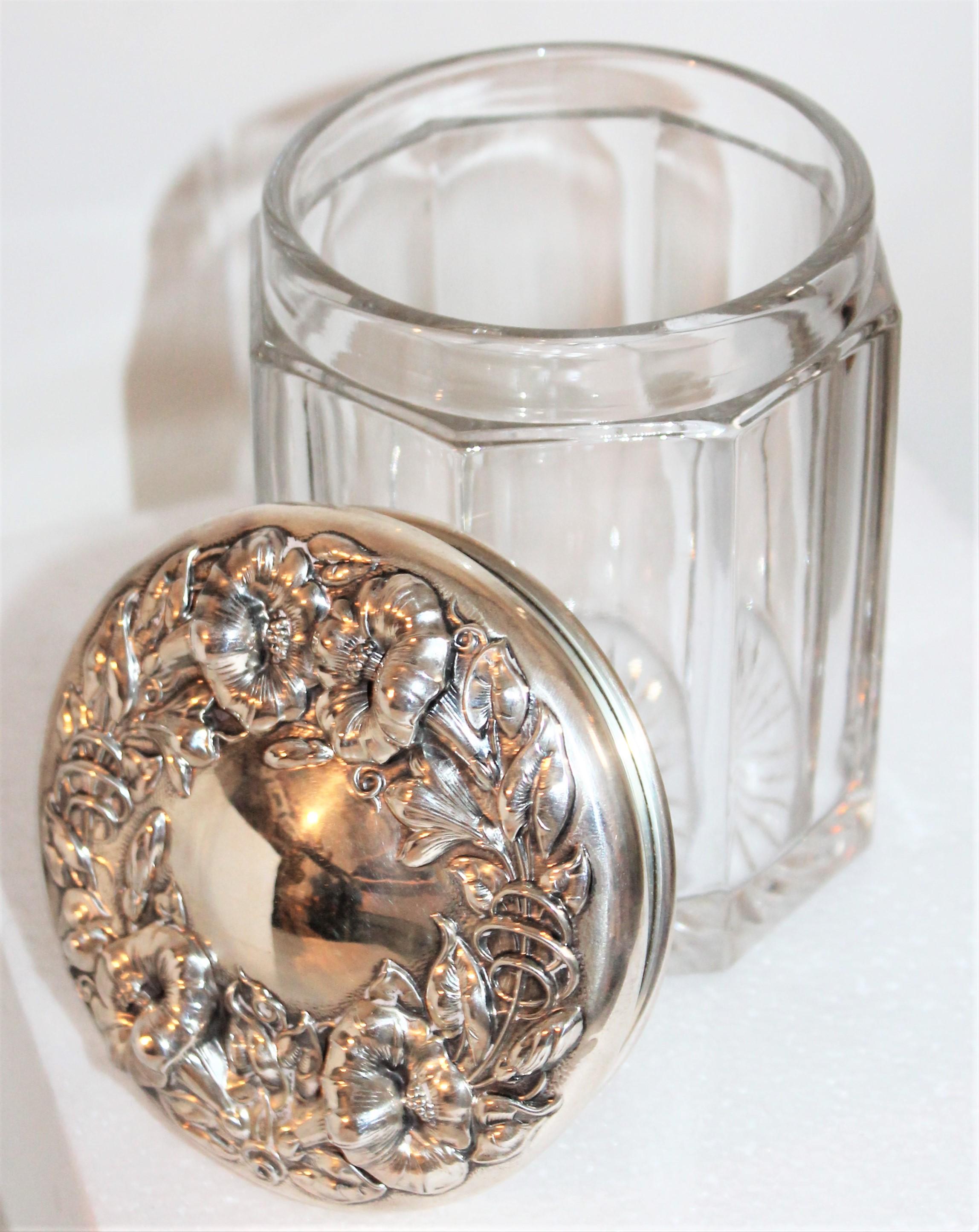 glass jar with silver lid