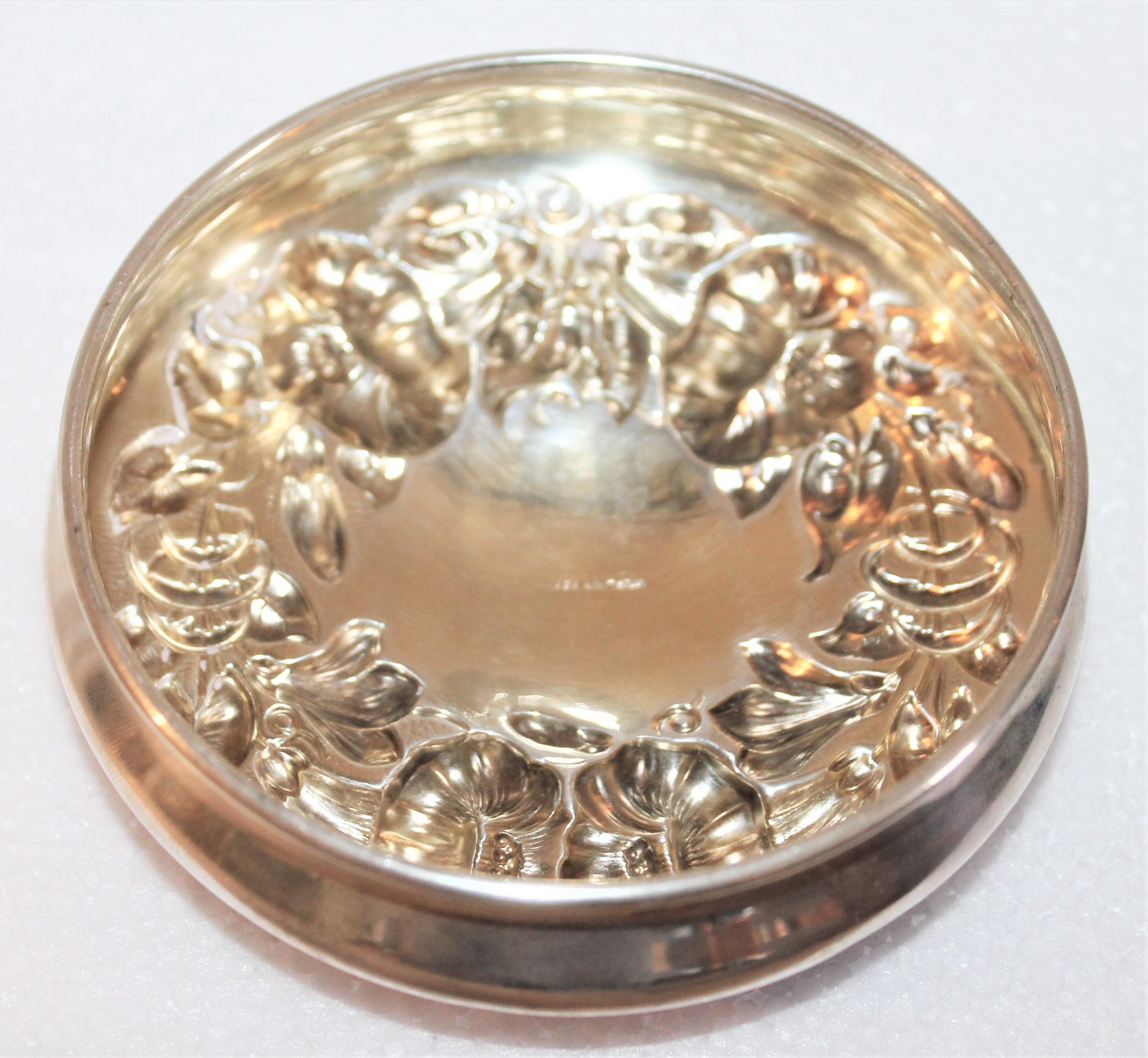 English 19th Century Sterling Silver Lidded Crystal Glass Jar