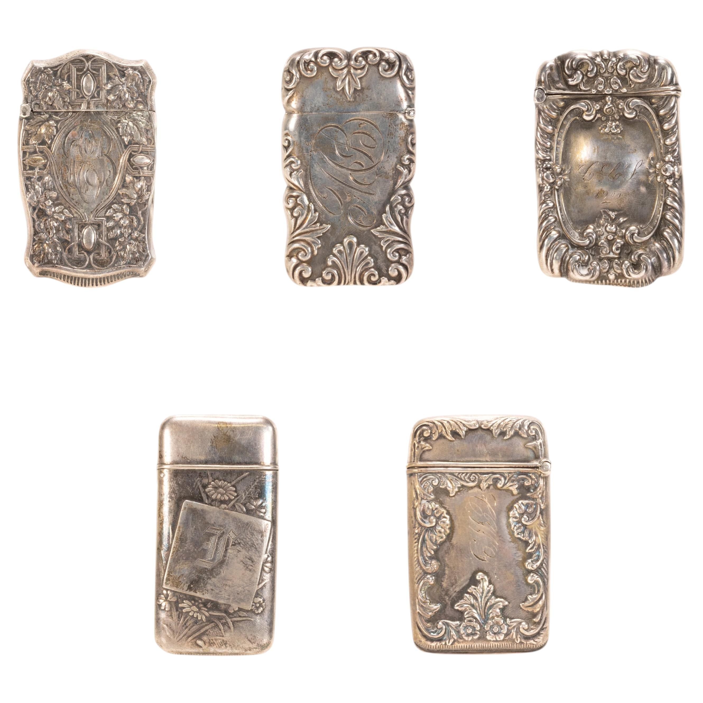 19th Century Sterling Silver Match Safe Collection