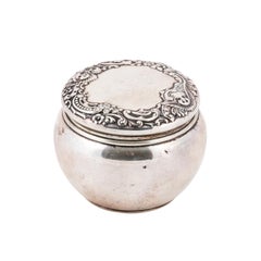 19th Century Sterling Silver Powder Jar by Dominick and Haff