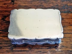 19th Century Sterling Silver Snuffbox Birmingham 1848 by Rolason Bros