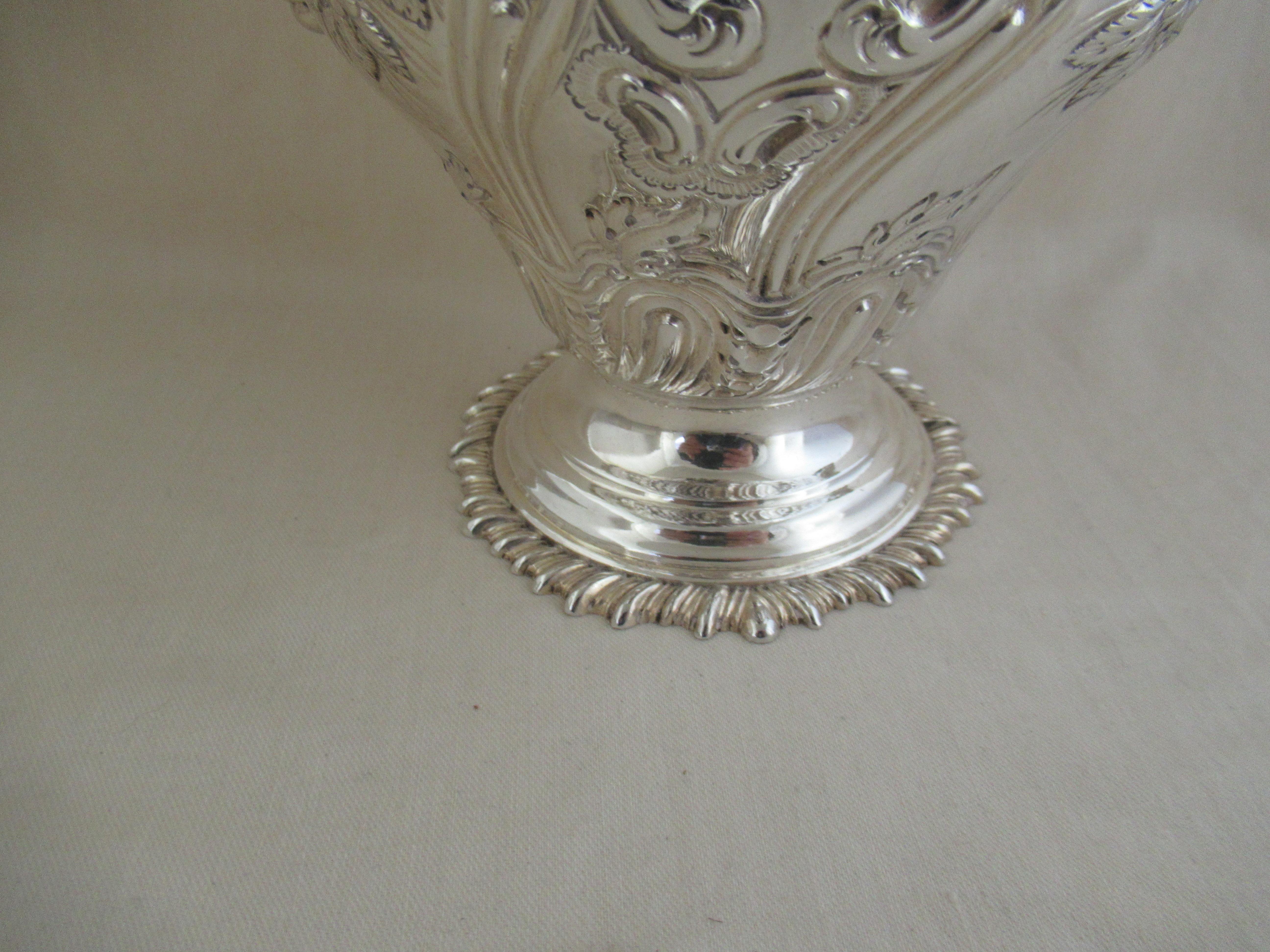 Hand-Crafted 19th Century - Sterling Silver - Superb Coffee Pot - Hallmarked:- London 1889 For Sale