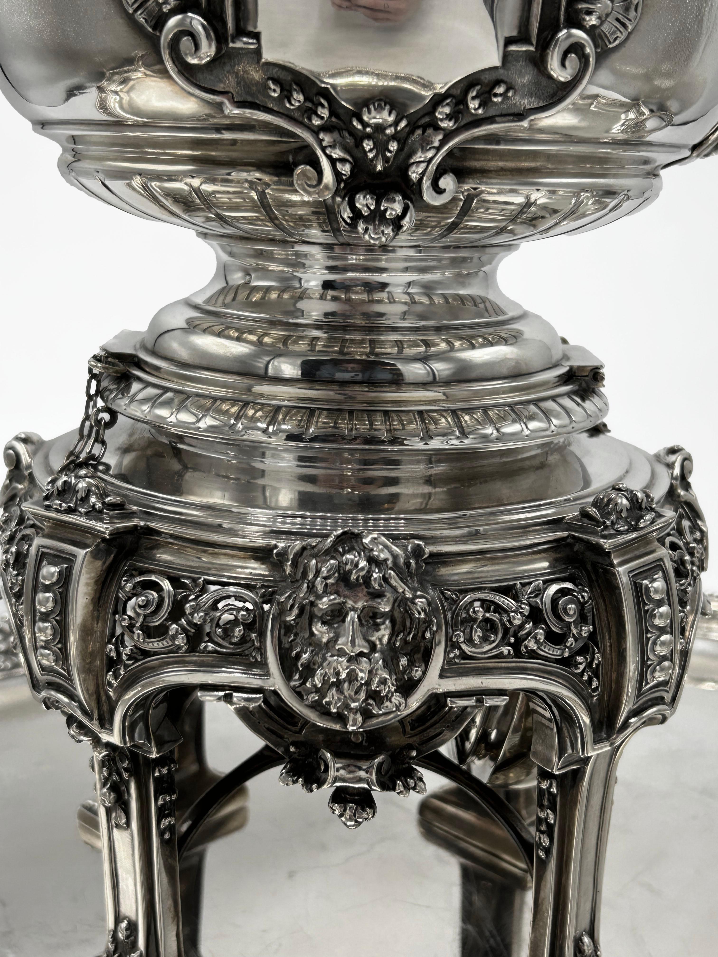 Service à thé et à café en argent du XIXe siècle par Alphonse Debain en vente 4