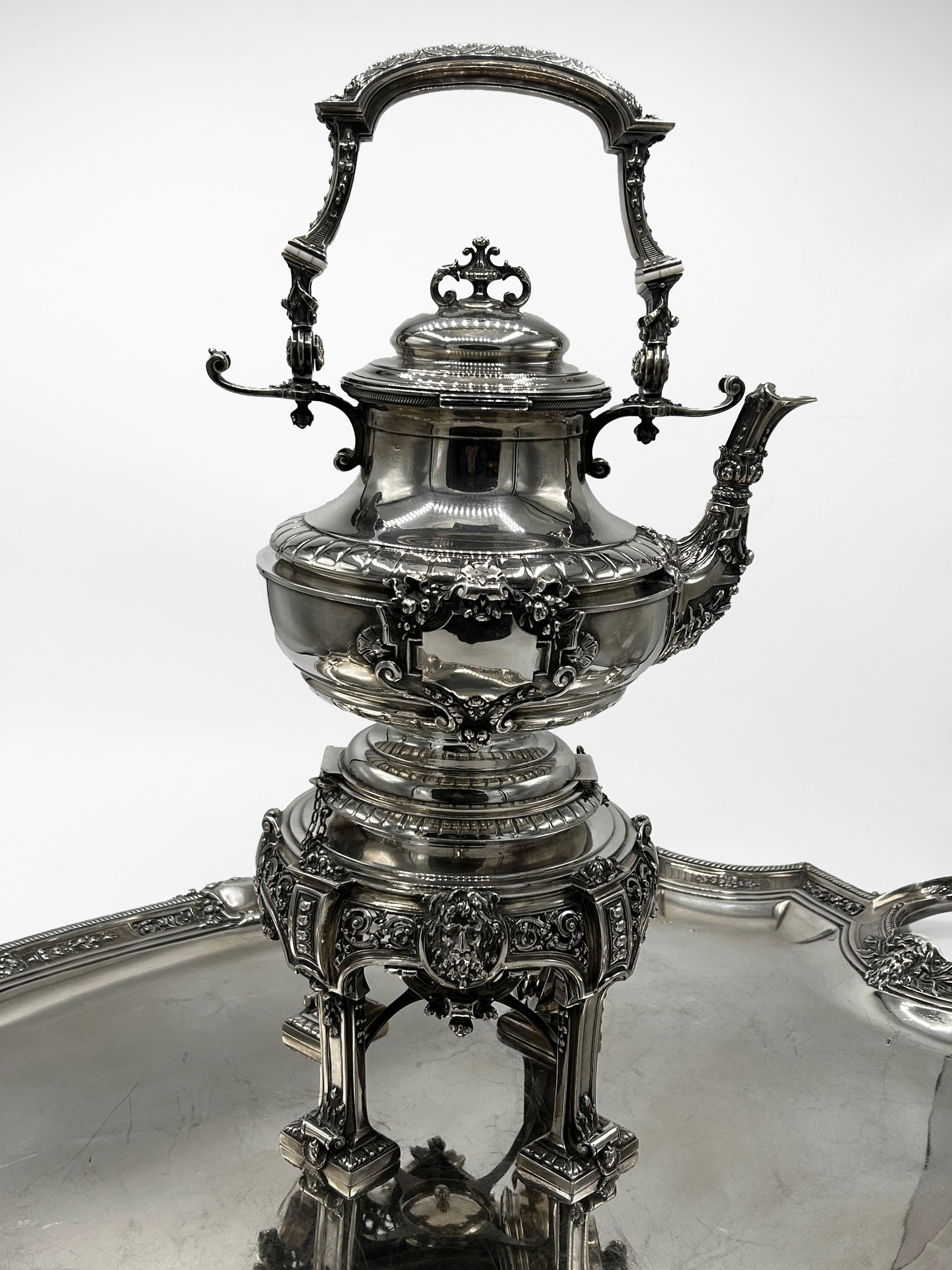 Service à thé et à café en argent du XIXe siècle par Alphonse Debain en vente 8