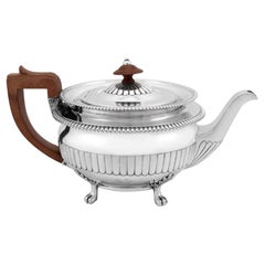19th Century Sterling Silver Teapot by John Foskett & John Stewart