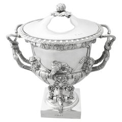 Antique 19th Century Sterling Silver Warwick Vase / Samovar Centerpiece