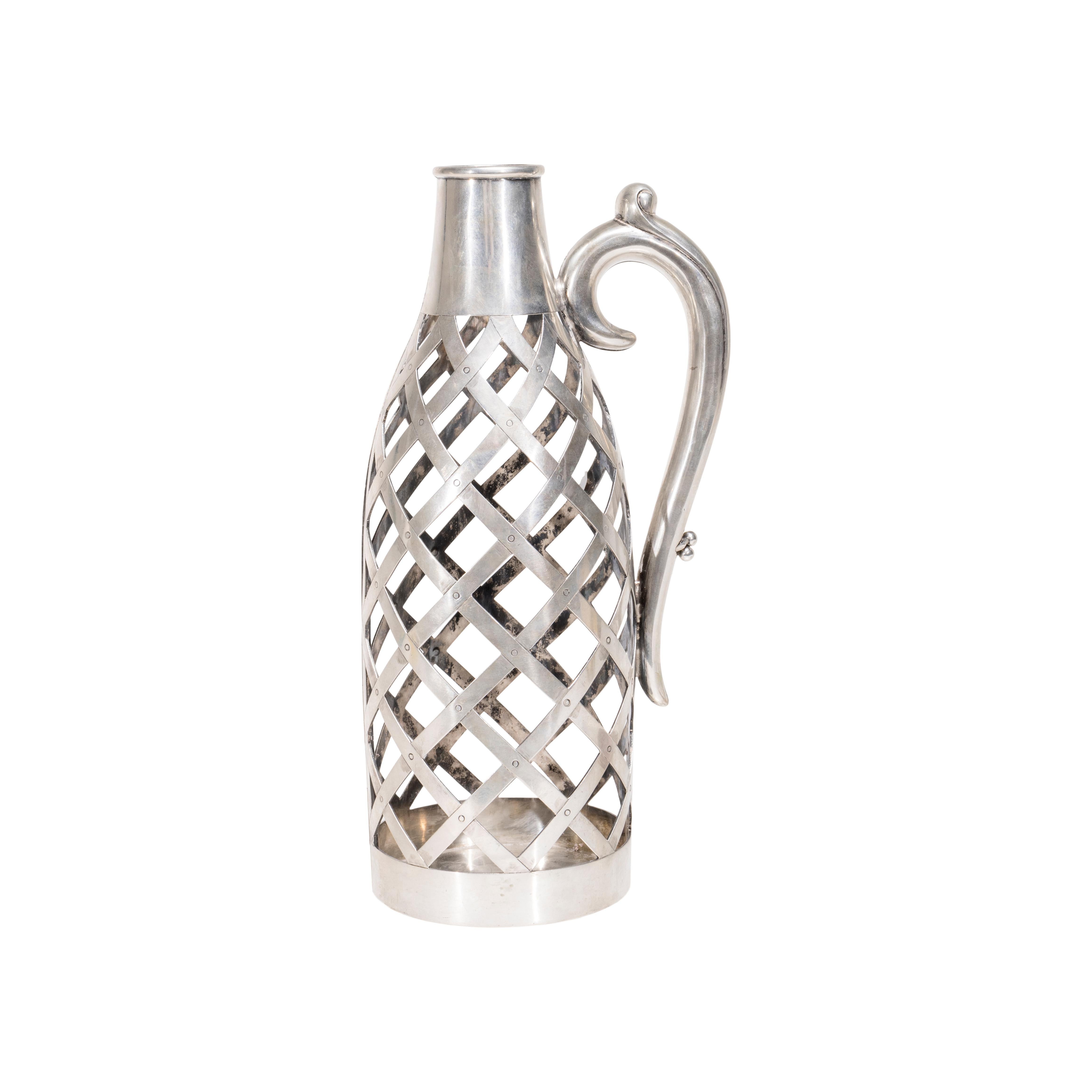 Porte-bouteilles de vin en argent sterling du 19ème siècle Bon état - En vente à Coeur d Alene, ID