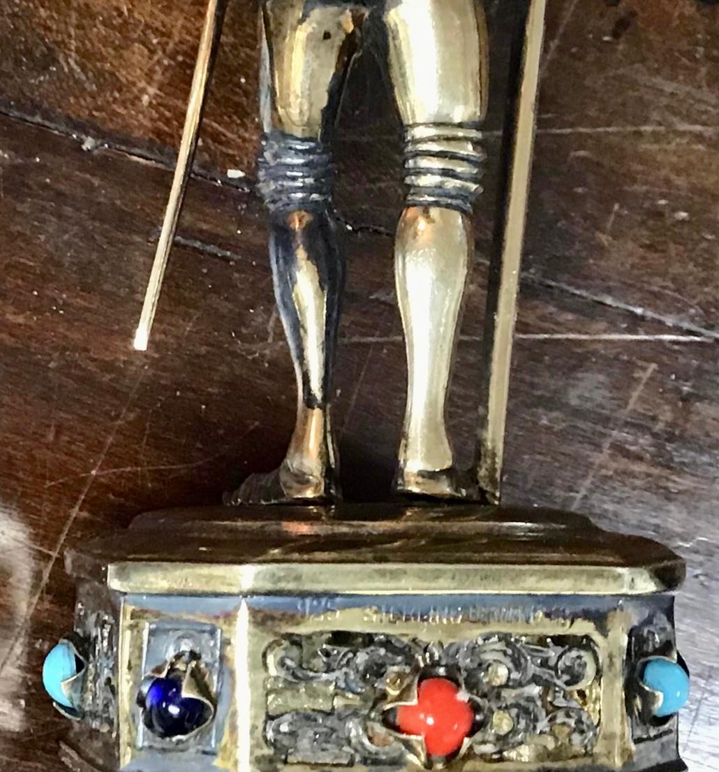 Sterling Silver 19th Century Sterling & Vermeil Silver Joan of Arc Germany