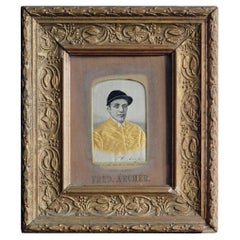 19th Century Stevengraph of Jockey Fred Archer, Silk Picture, Art, Framed