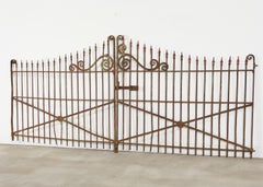 19th Century Stewart Iron Works Wrought Iron Double Entry Gates