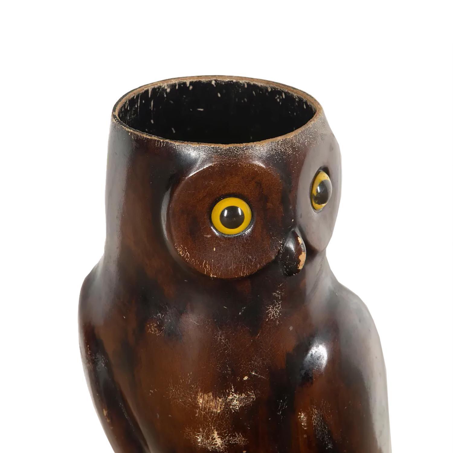19th Century Stick Stand in the Shape of an Owl In Good Condition In Tetbury, Gloucestershire