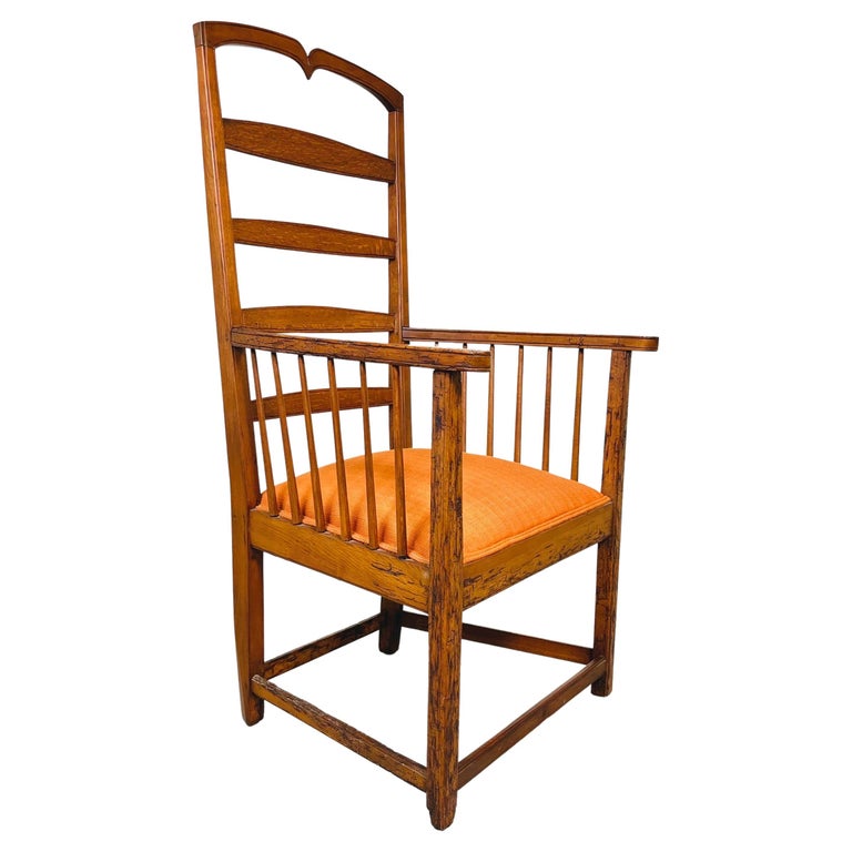 Photo inspiration: Fresh Look at 19Th Century Stickley Style Distressed Oak Tall Ladder Back Armchair