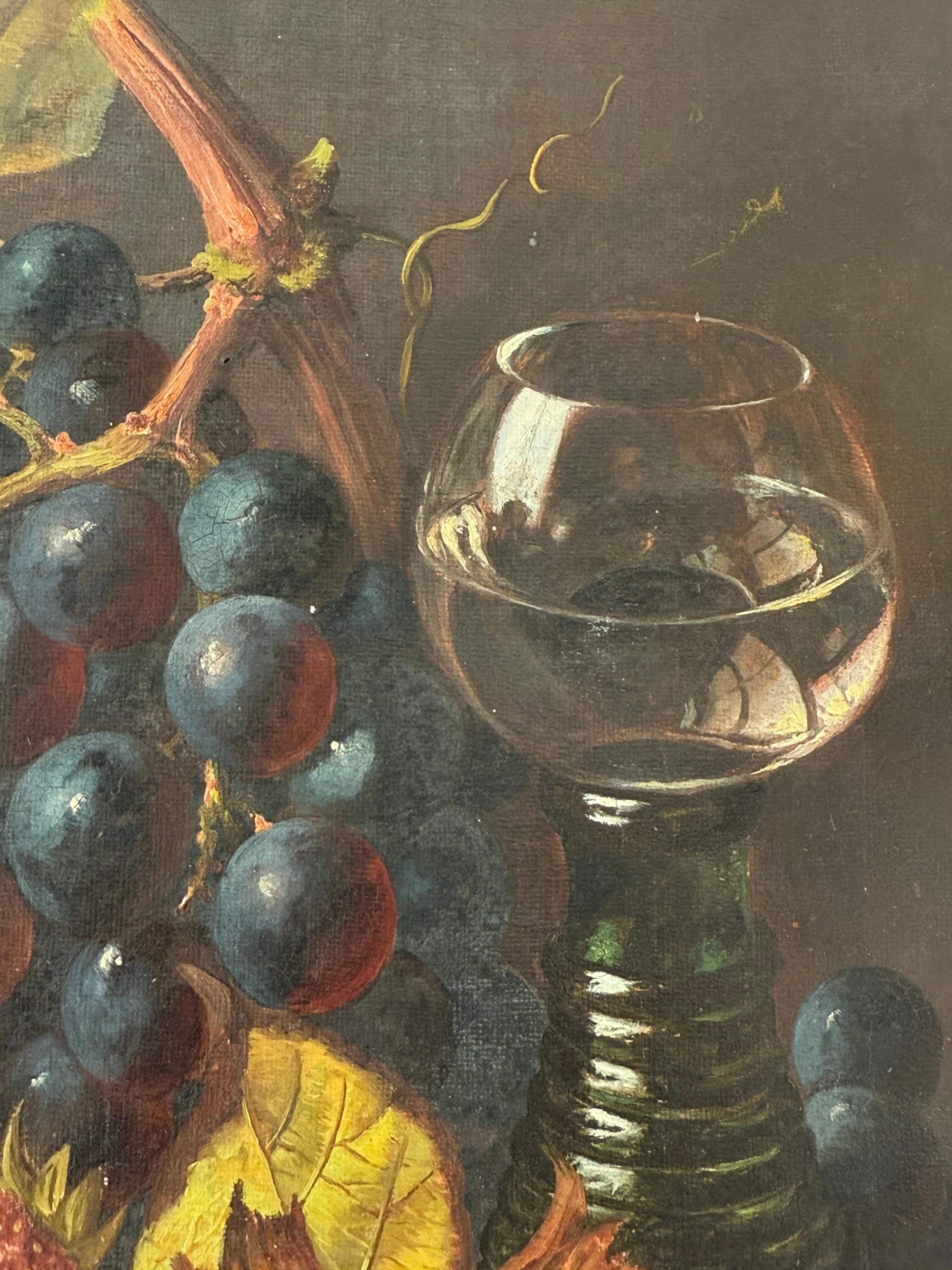 19th Century Still Life Oil On Canvas (Englisch) im Angebot