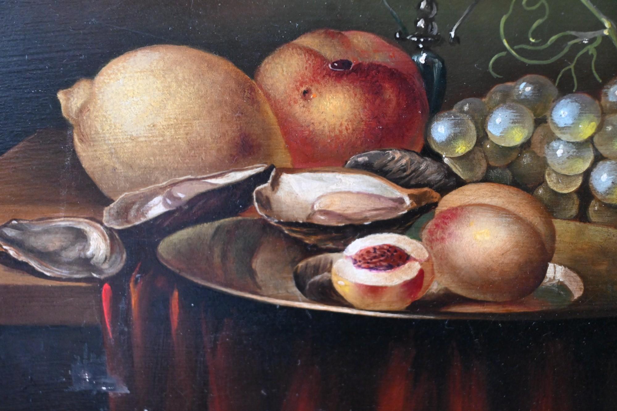 Stillleben auf Kupfer aus dem 19. Jahrhundert - in der Tradition der flämischen Schule (Barock) im Angebot