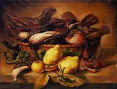 19th Century Still-life Painting Oil on Canvas Neapolitan Pictorial Tradition