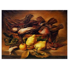 19th Century Still-life Painting Oil on Canvas Neapolitan Pictorial Tradition