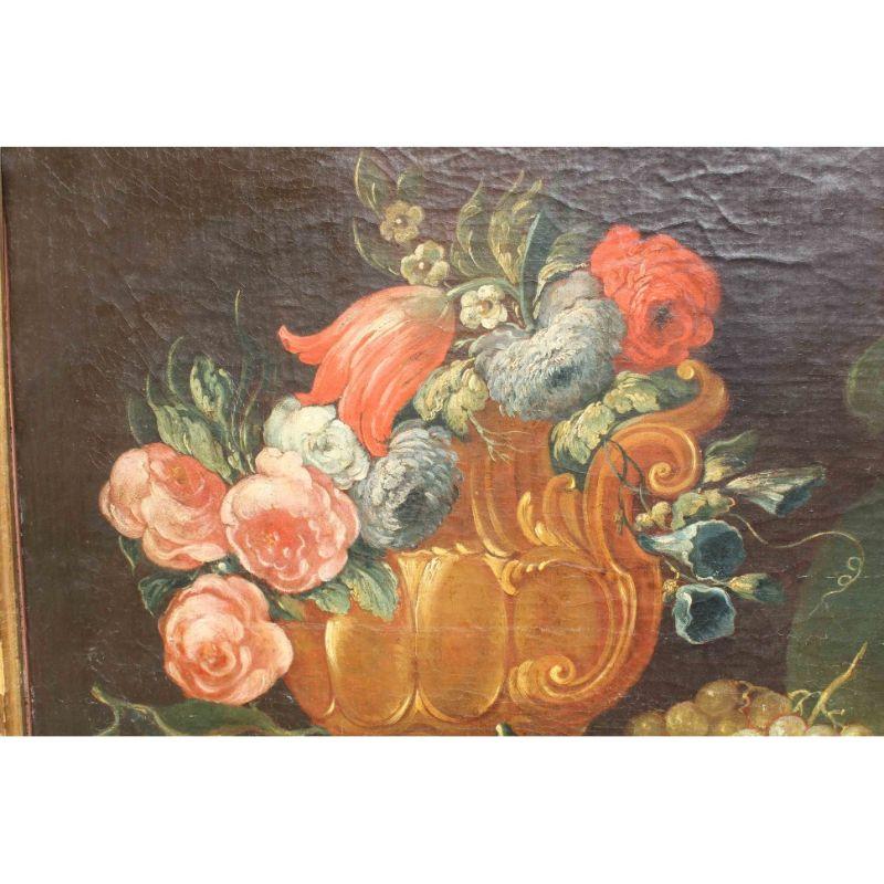 Toile Nature morte avec fruits, peinture à l'huile sur toile, XIXe siècle en vente