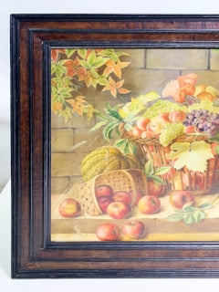 19th Century Still Life Wooden Framed Painting / Oil on Canvas, Signed Bianchi