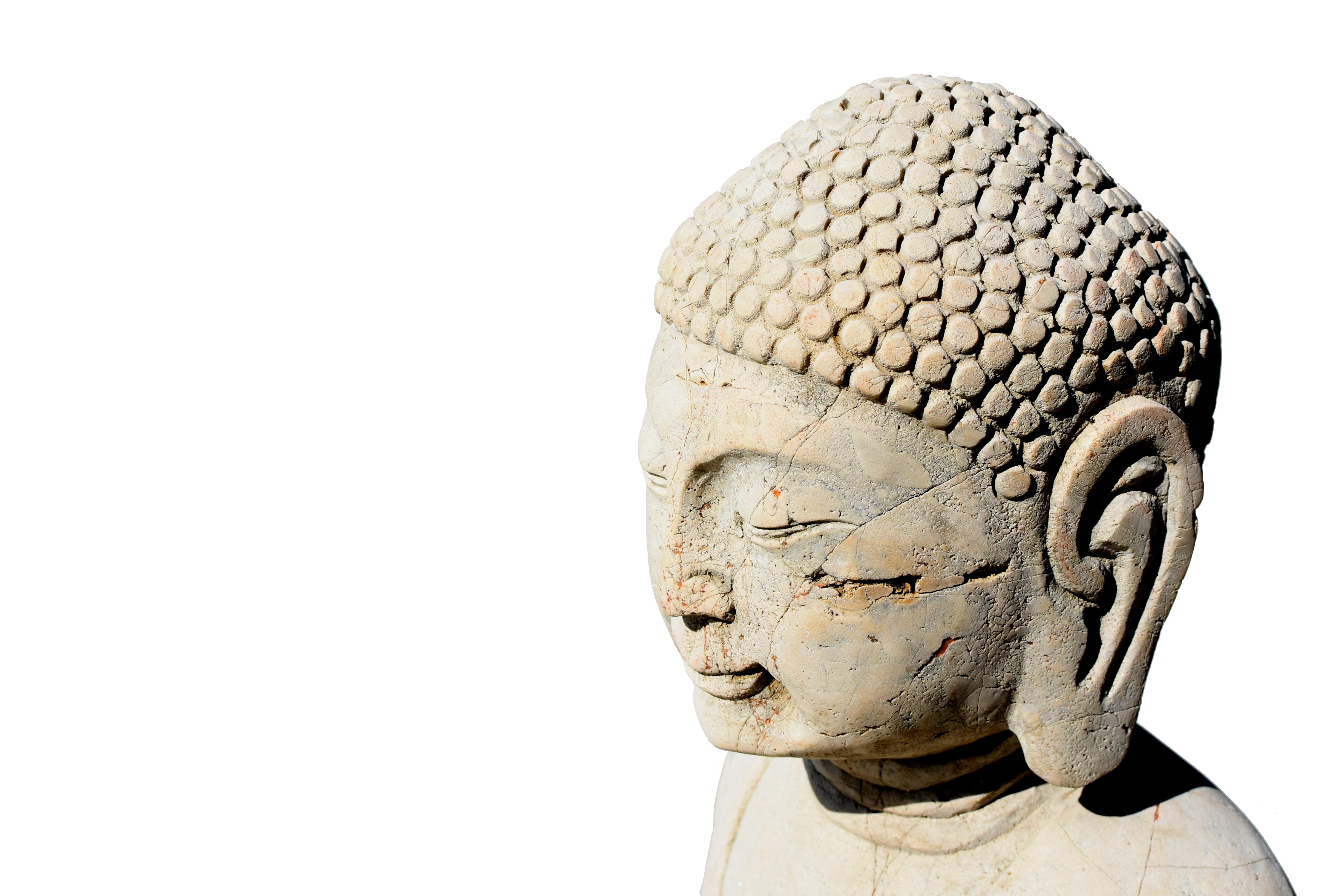 Estatua de Buda Amitabha de Piedra Antigua Tallado a mano en venta