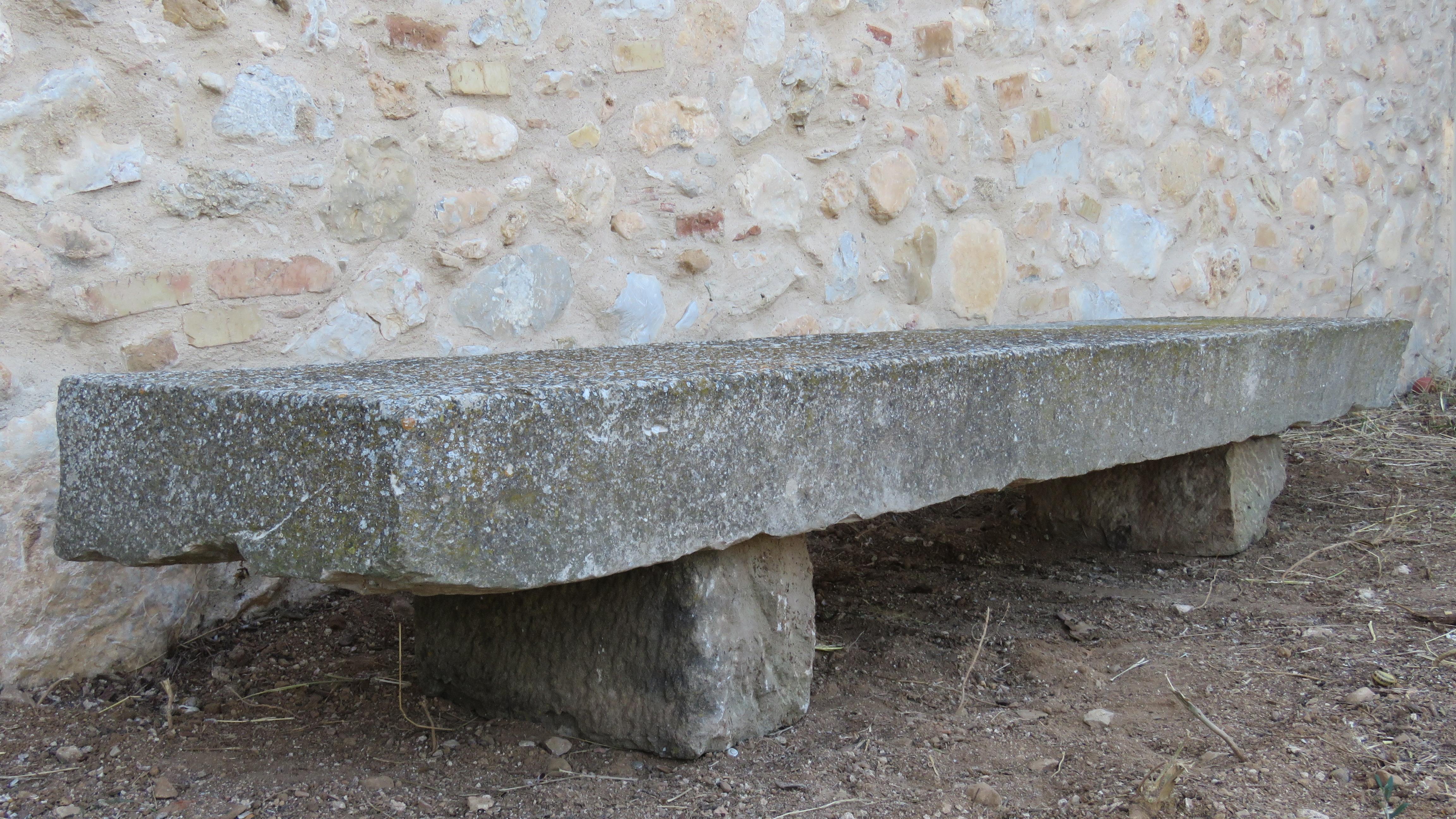 Spanish 19th Century Stone Bench For Sale