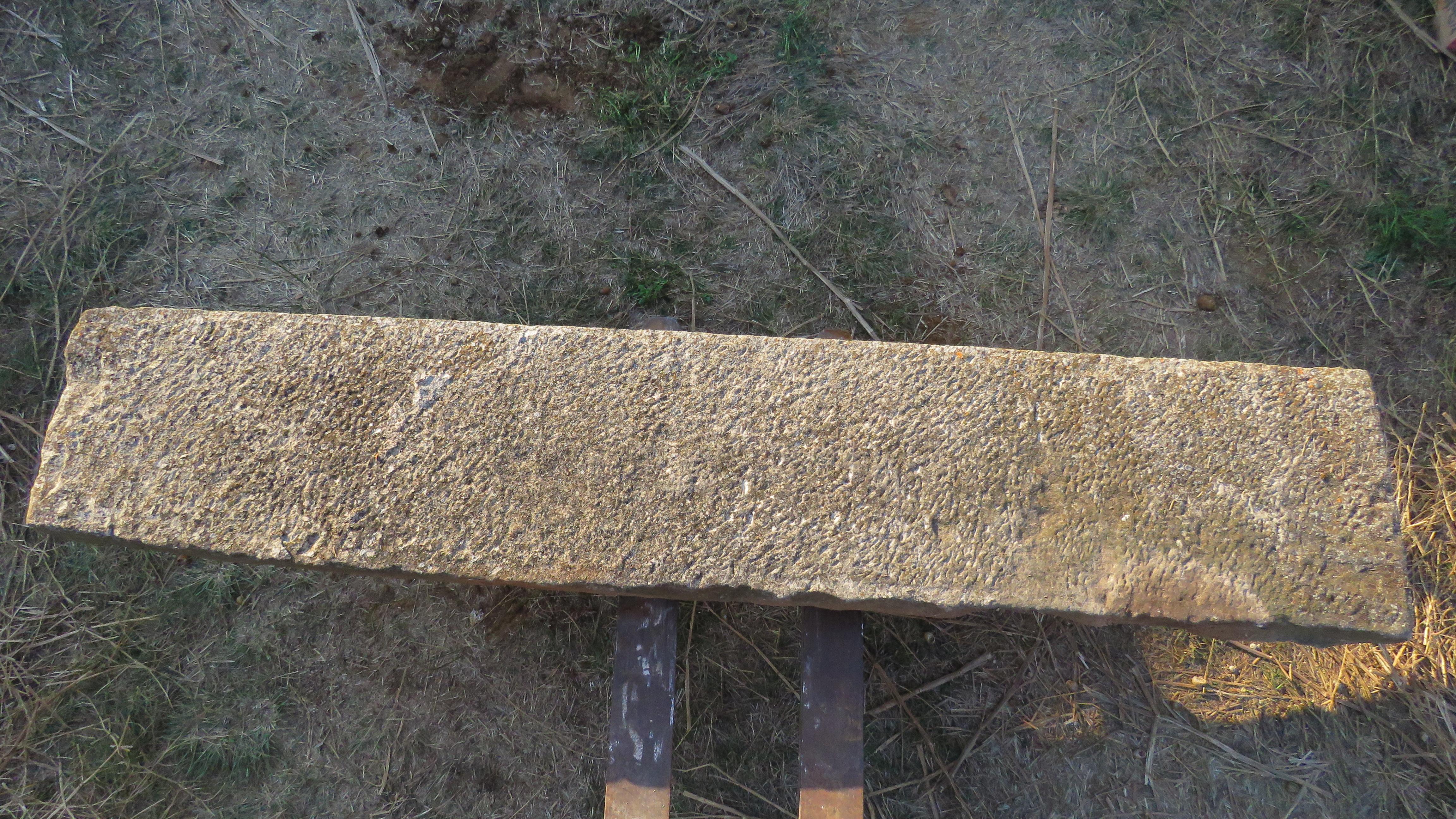 Hand-Crafted 19th Century Stone Bench For Sale