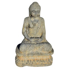 19th Century Stone Buddha Shakyamuni Statue