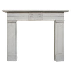 19th Century Stone Fireplace Surround in the Greek Revival Manner