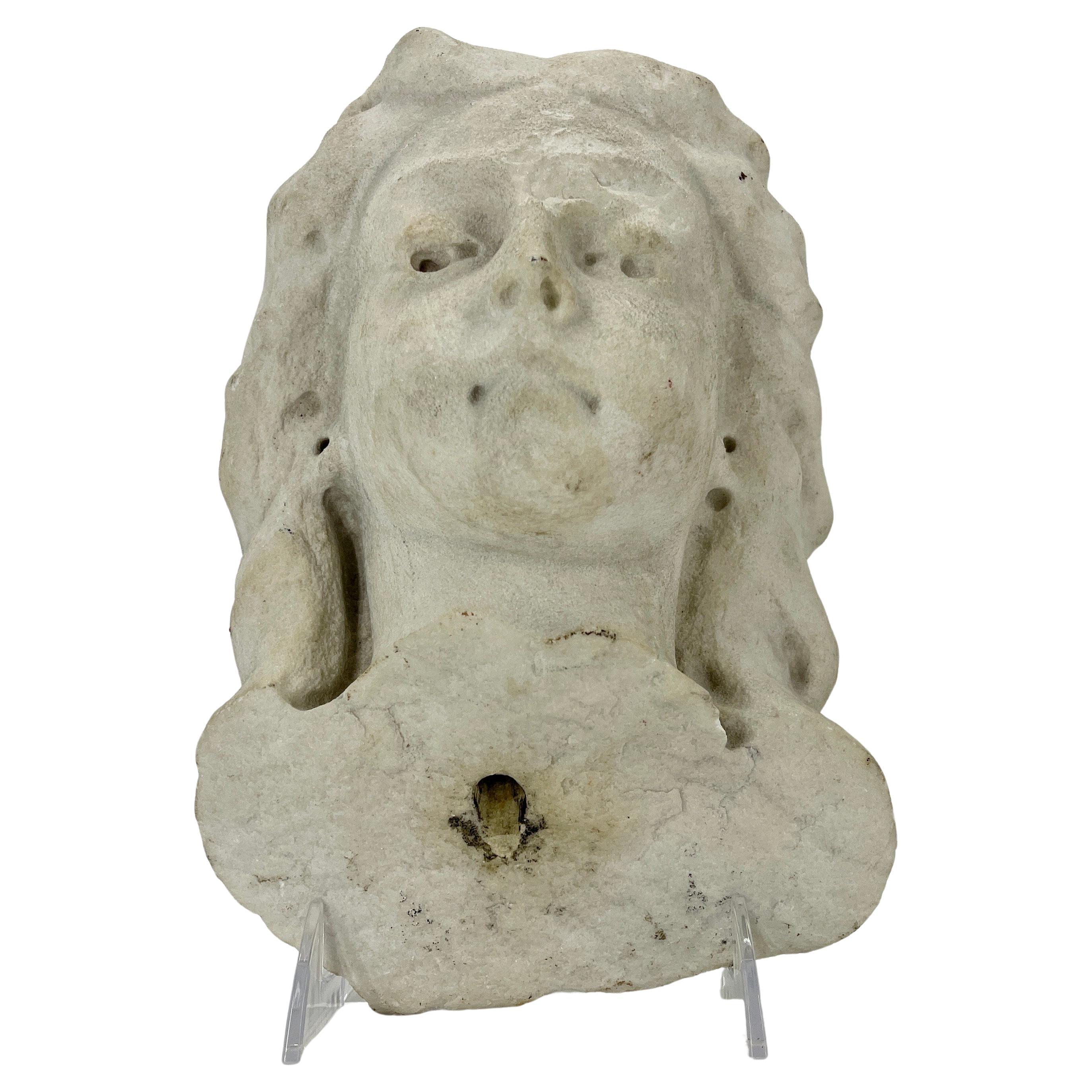 19th Century, Stone Fragment of a Ladies Head 7