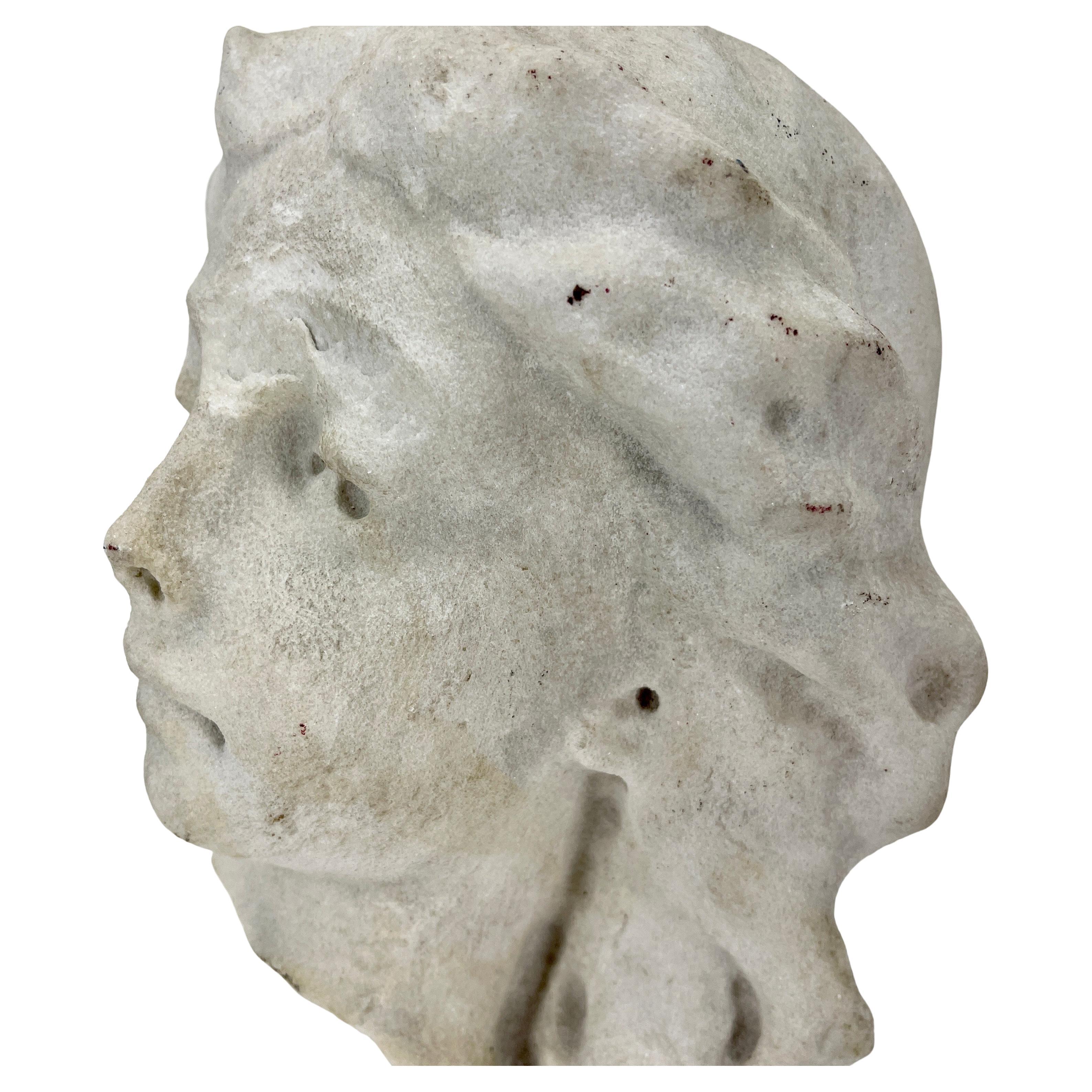 19th Century, Stone Fragment of a Ladies Head 8