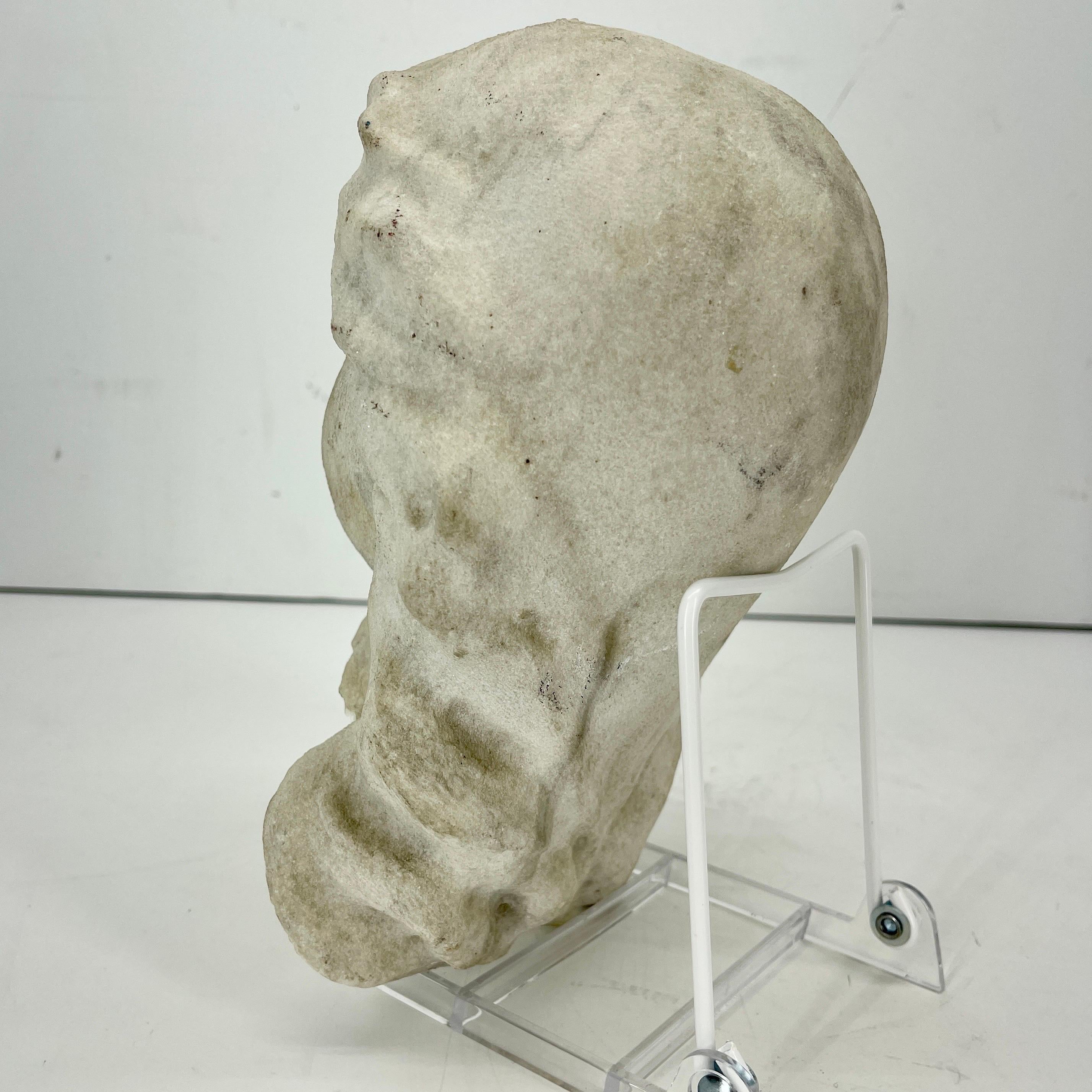 19th Century, Stone Fragment of a Ladies Head 11