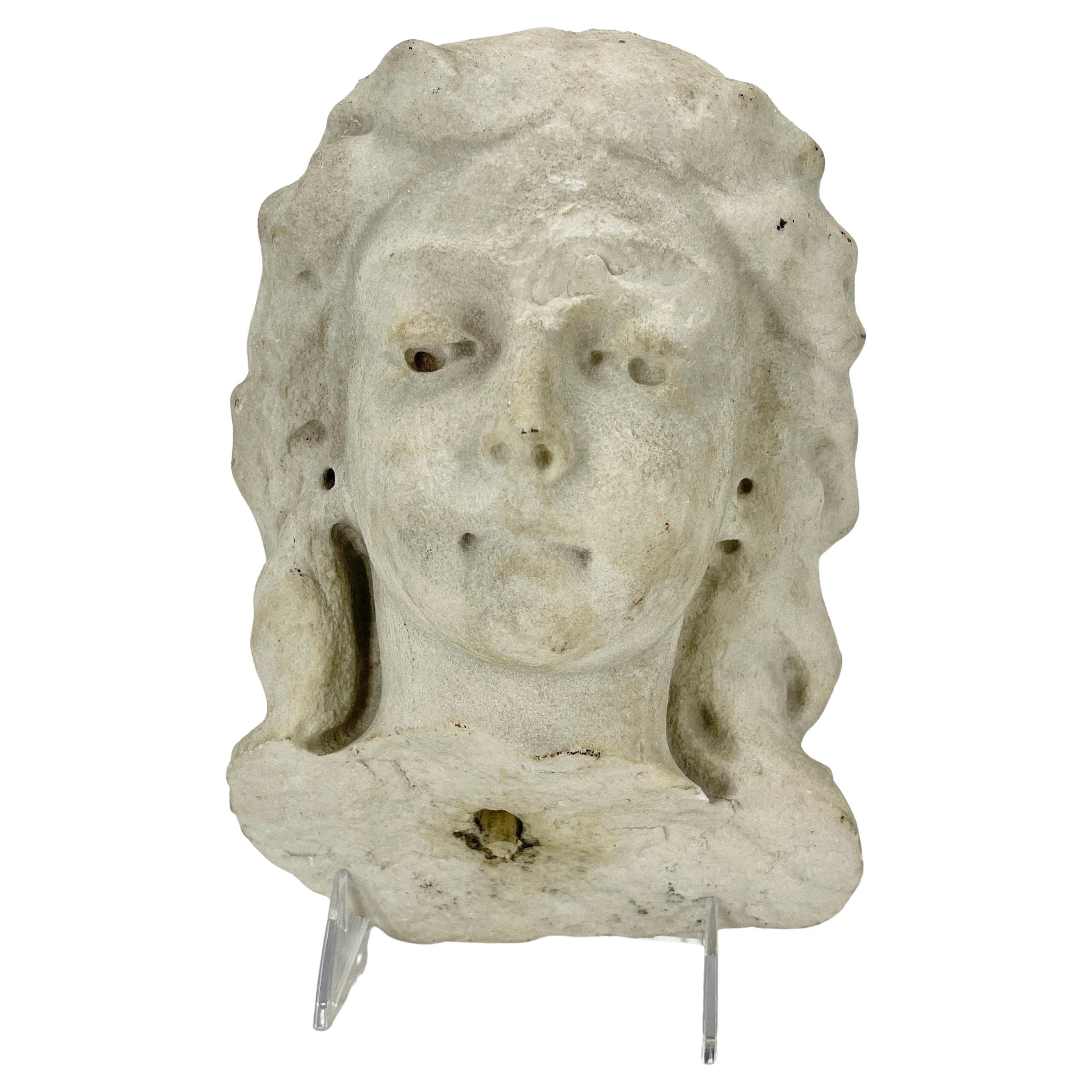 19th Century, Stone Fragment of a Ladies Head In Good Condition In Haddonfield, NJ