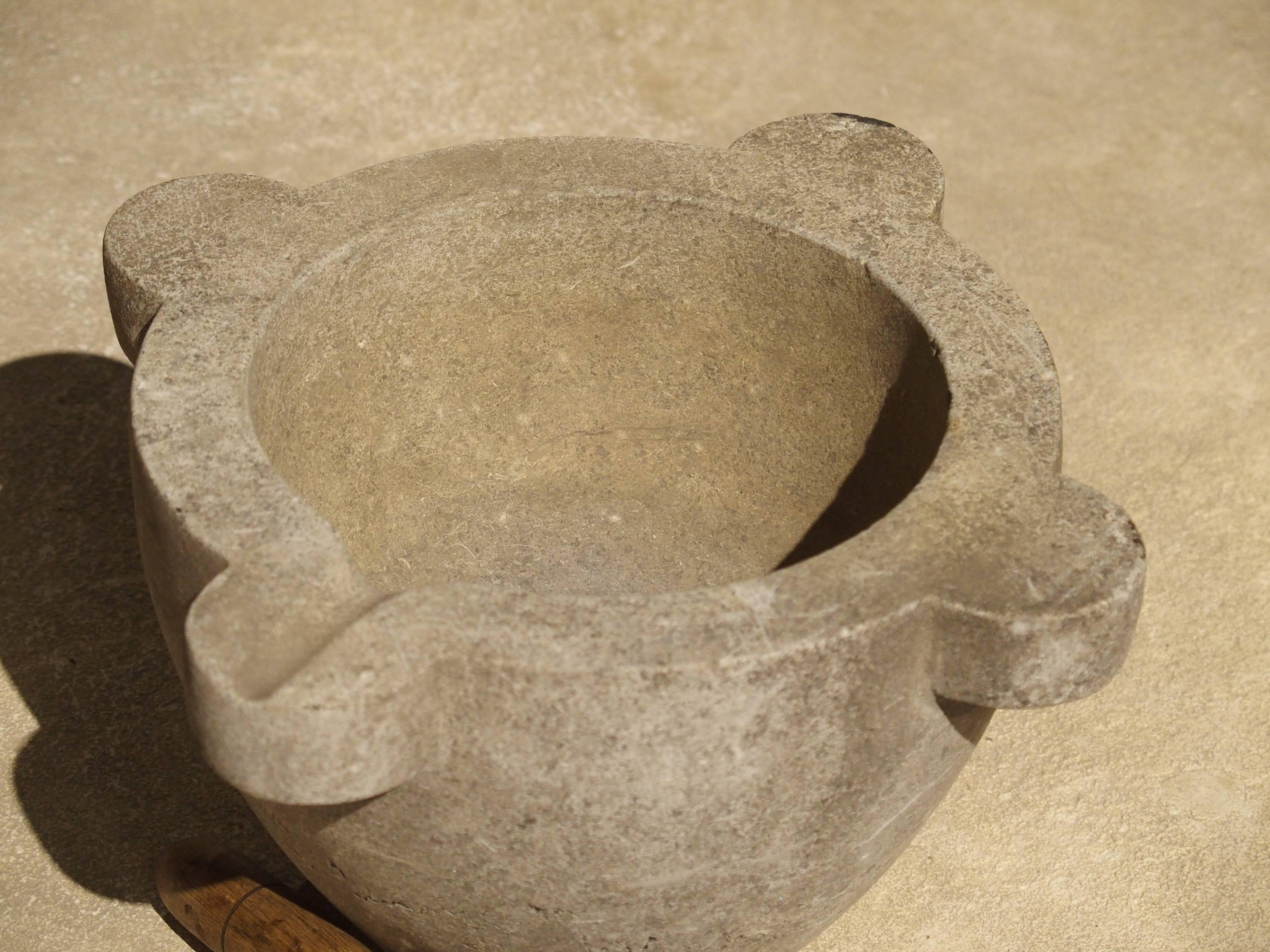 French 19th Century Stone Mortar and Pestle from France