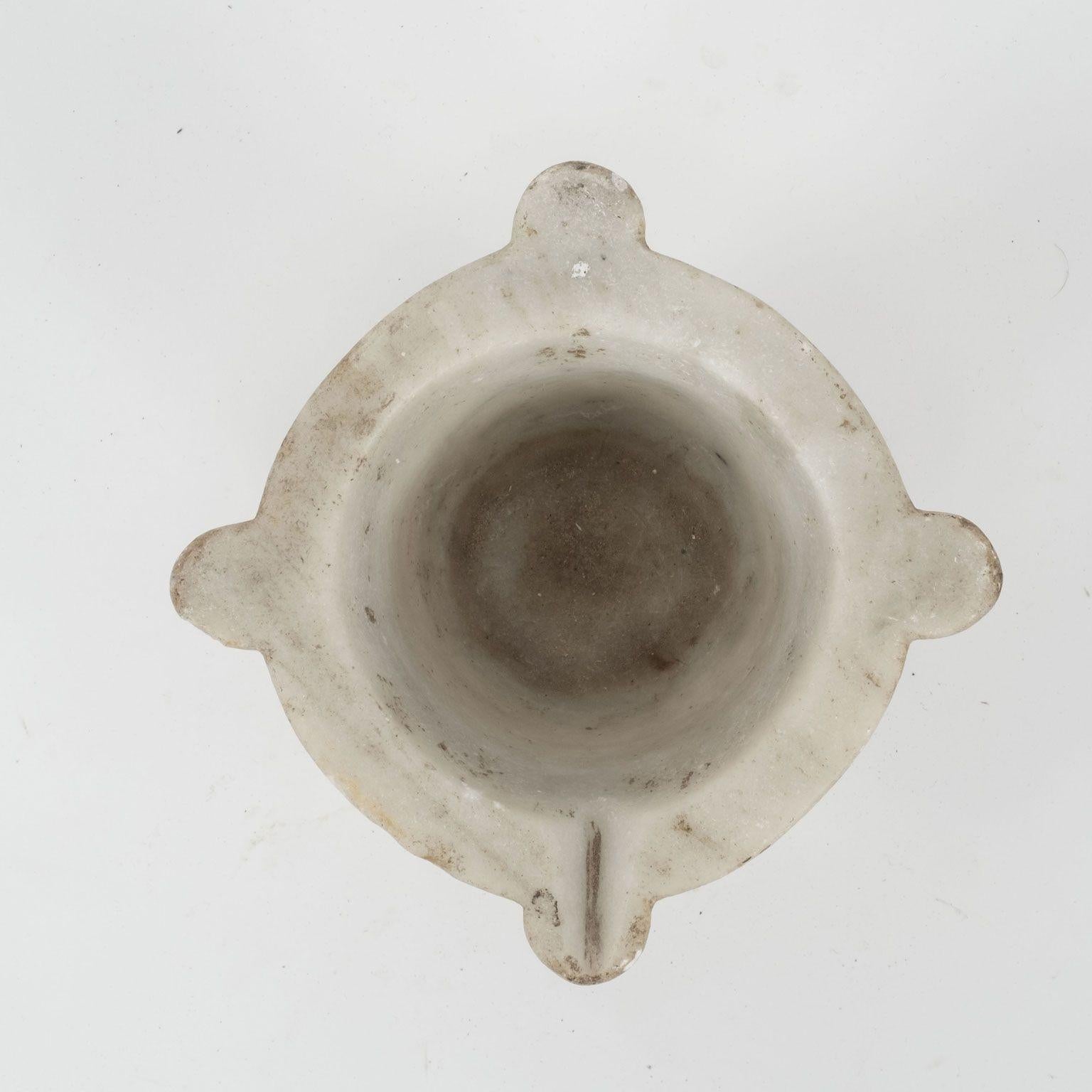 Alabaster 19th Century Stone Mortar For Sale