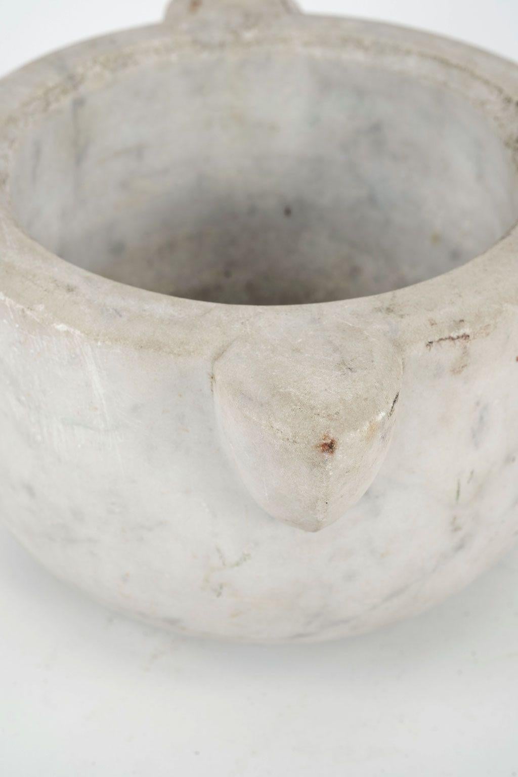 Hand-Carved 19th Century Stone Mortar For Sale